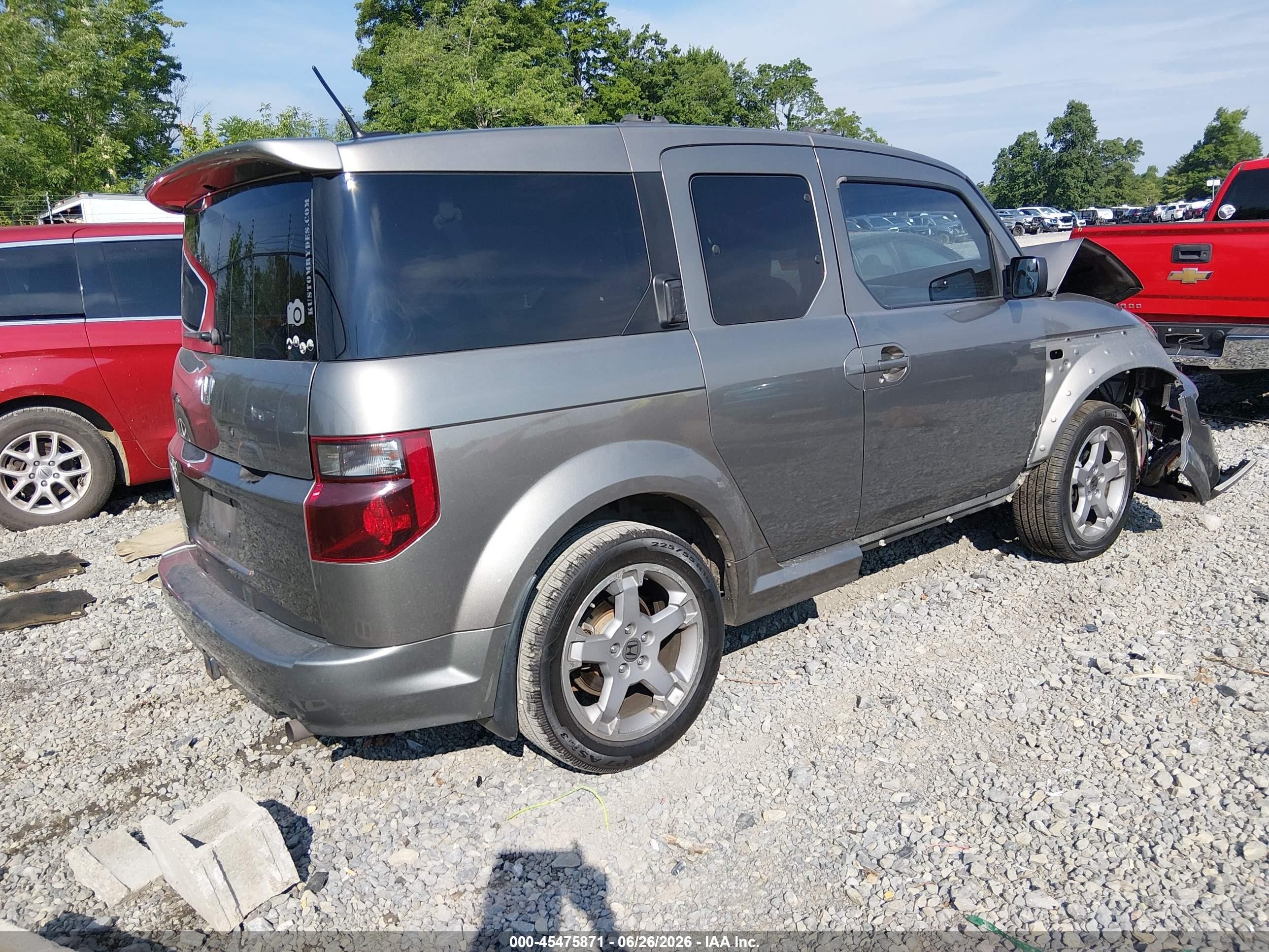 2007 Honda Element Sc Серый vin: 5J6YH18937L000730