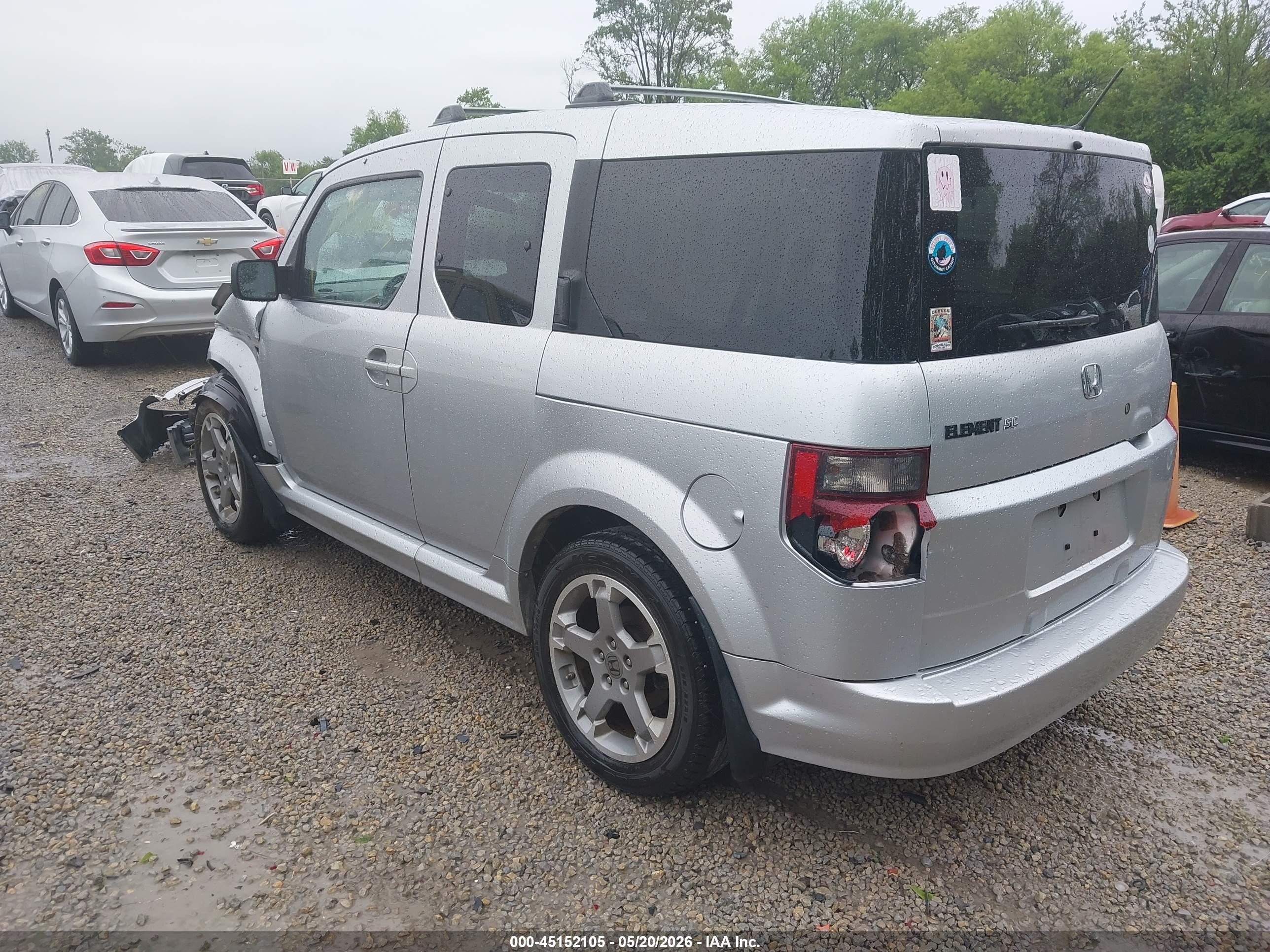2007 Honda Element Sc Серебряный vin: 5J6YH18947L016984