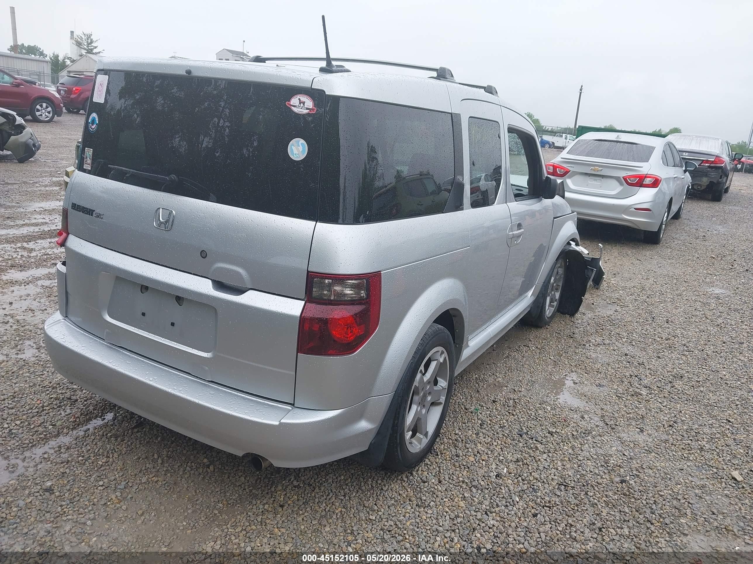 2007 Honda Element Sc Серебряный vin: 5J6YH18947L016984