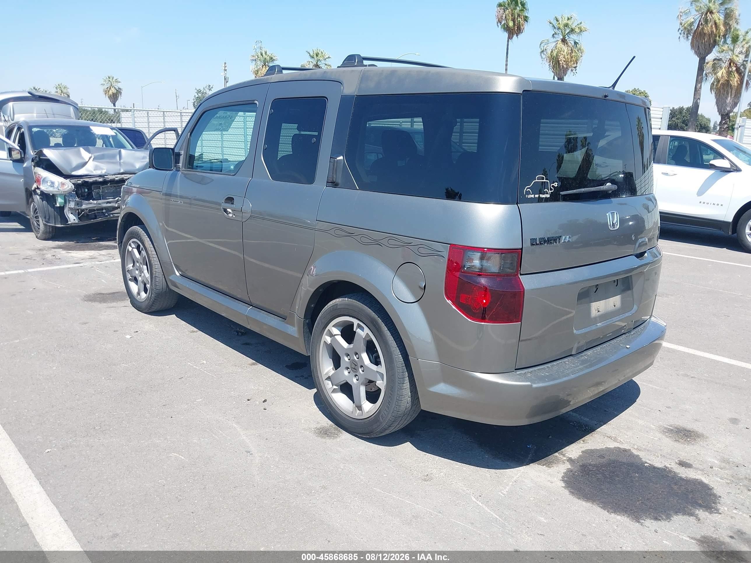 2007 Honda Element Sc Gray vin: 5J6YH18957L000440