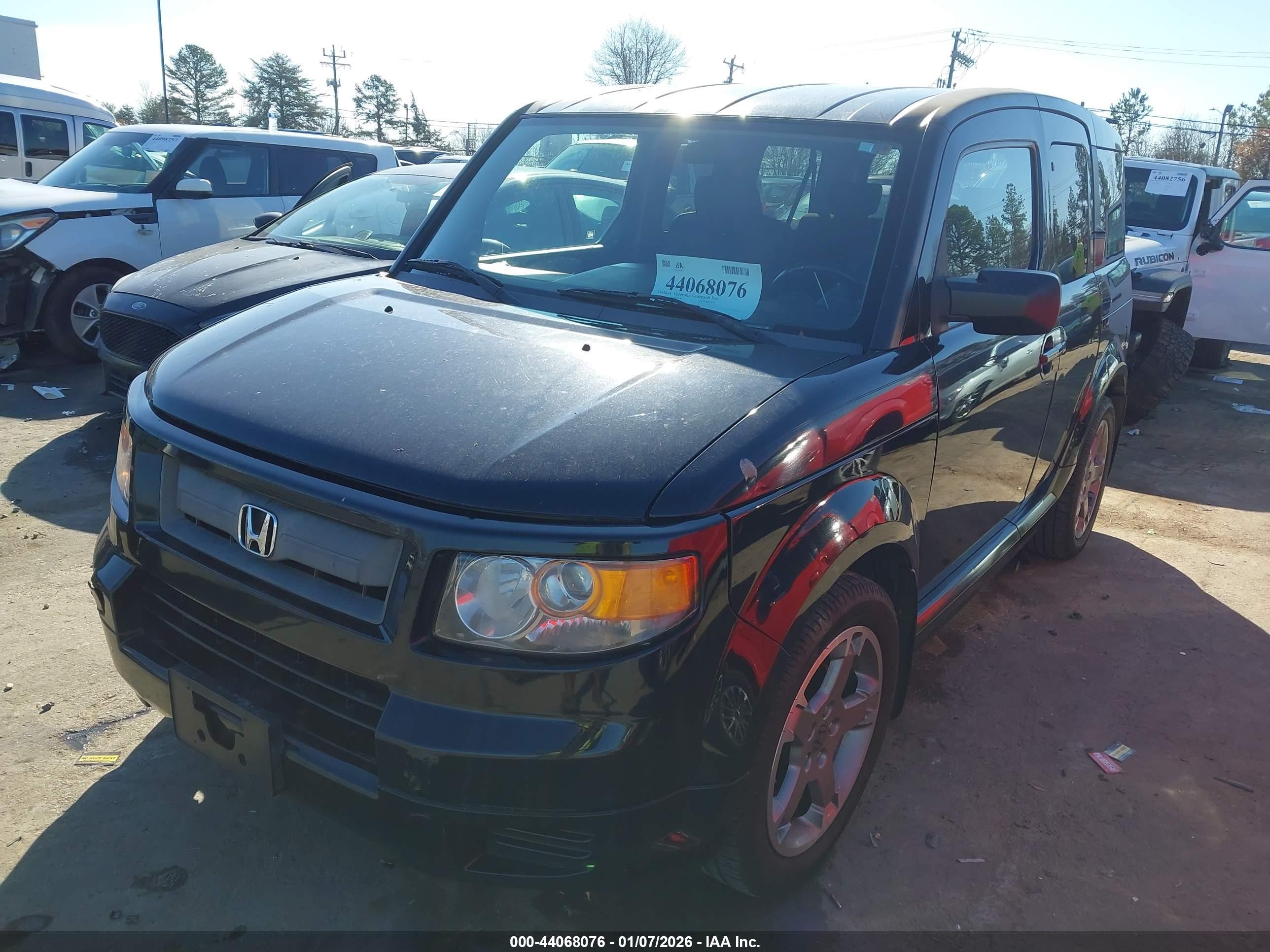 2008 Honda Element Sc Black vin: 5J6YH18998L010843