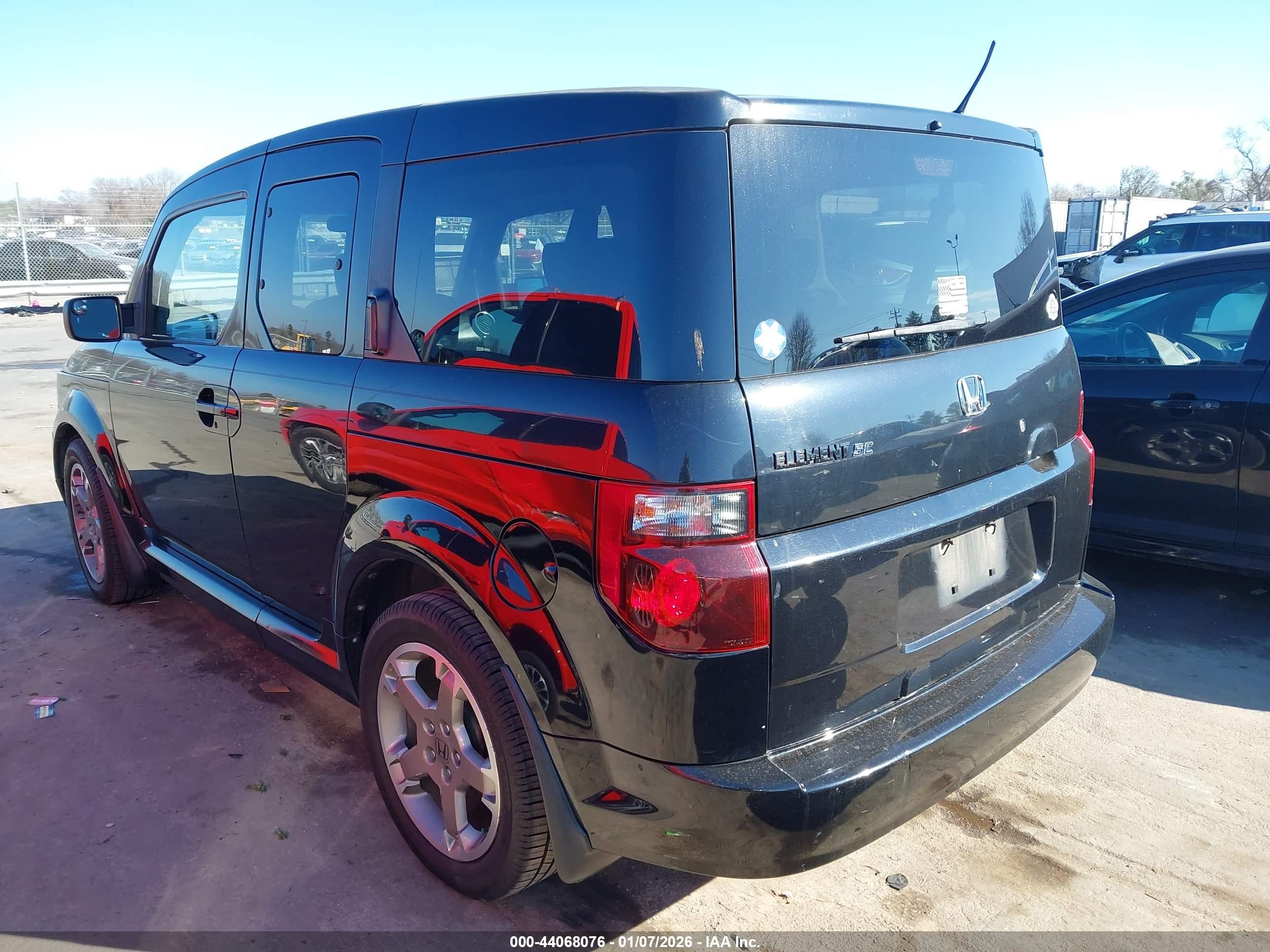 2008 Honda Element Sc Black vin: 5J6YH18998L010843