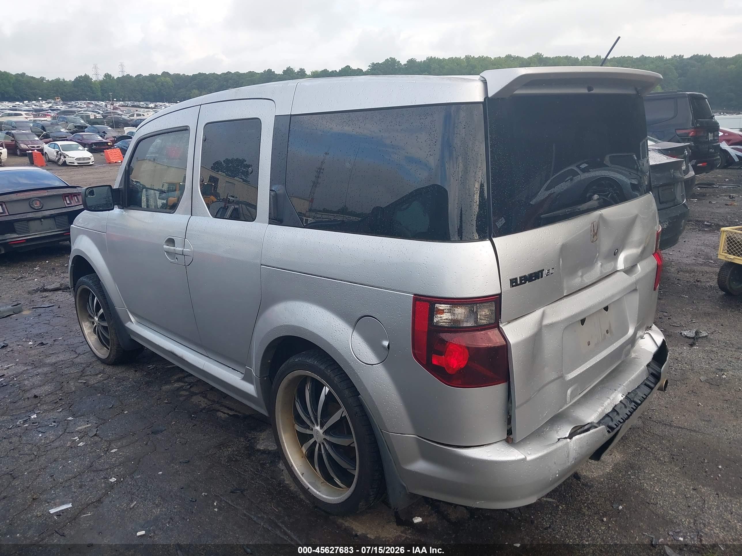 2007 Honda Element Sc Silver vin: 5J6YH189X7L013300