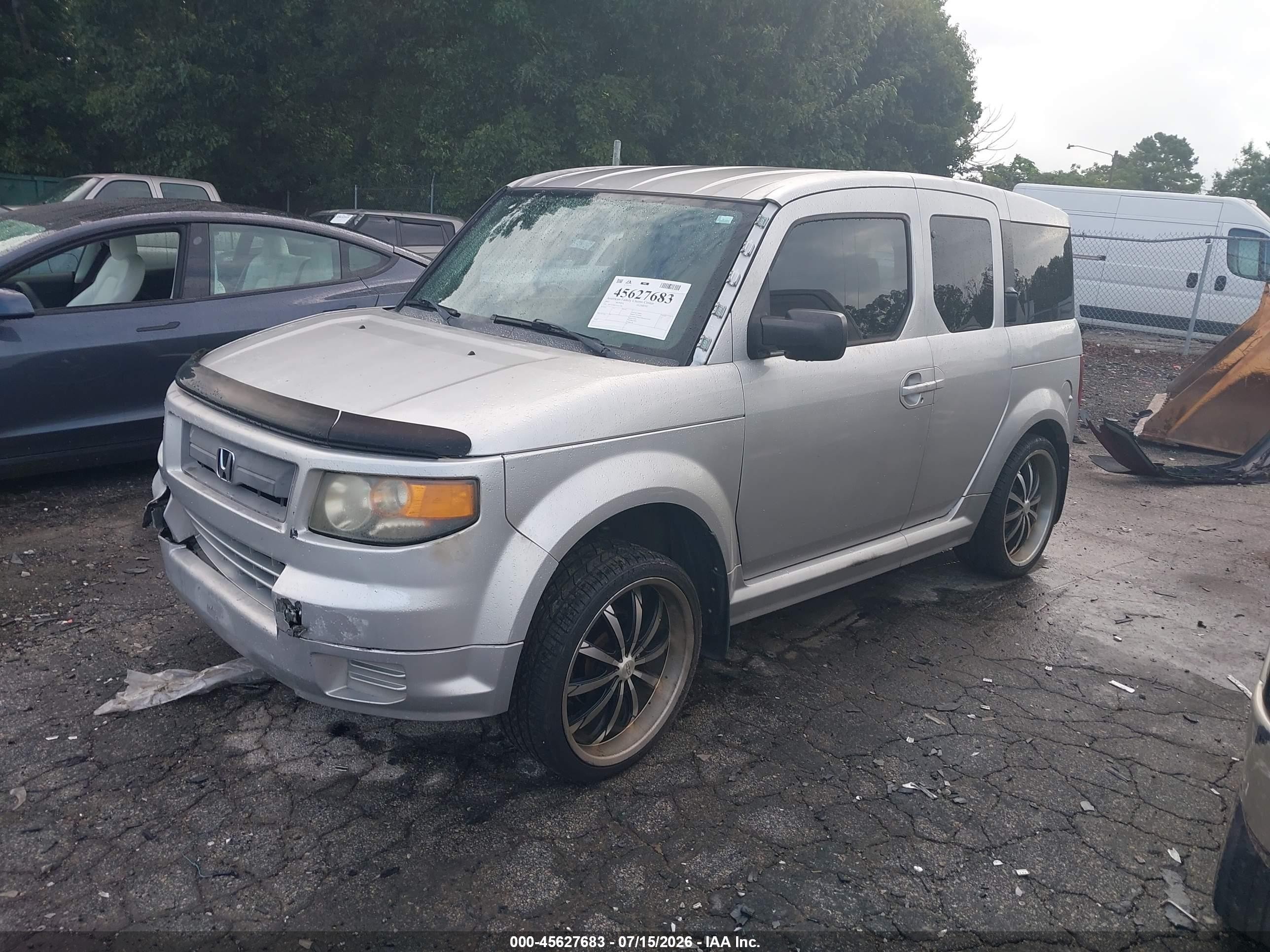 2007 Honda Element Sc Silver vin: 5J6YH189X7L013300
