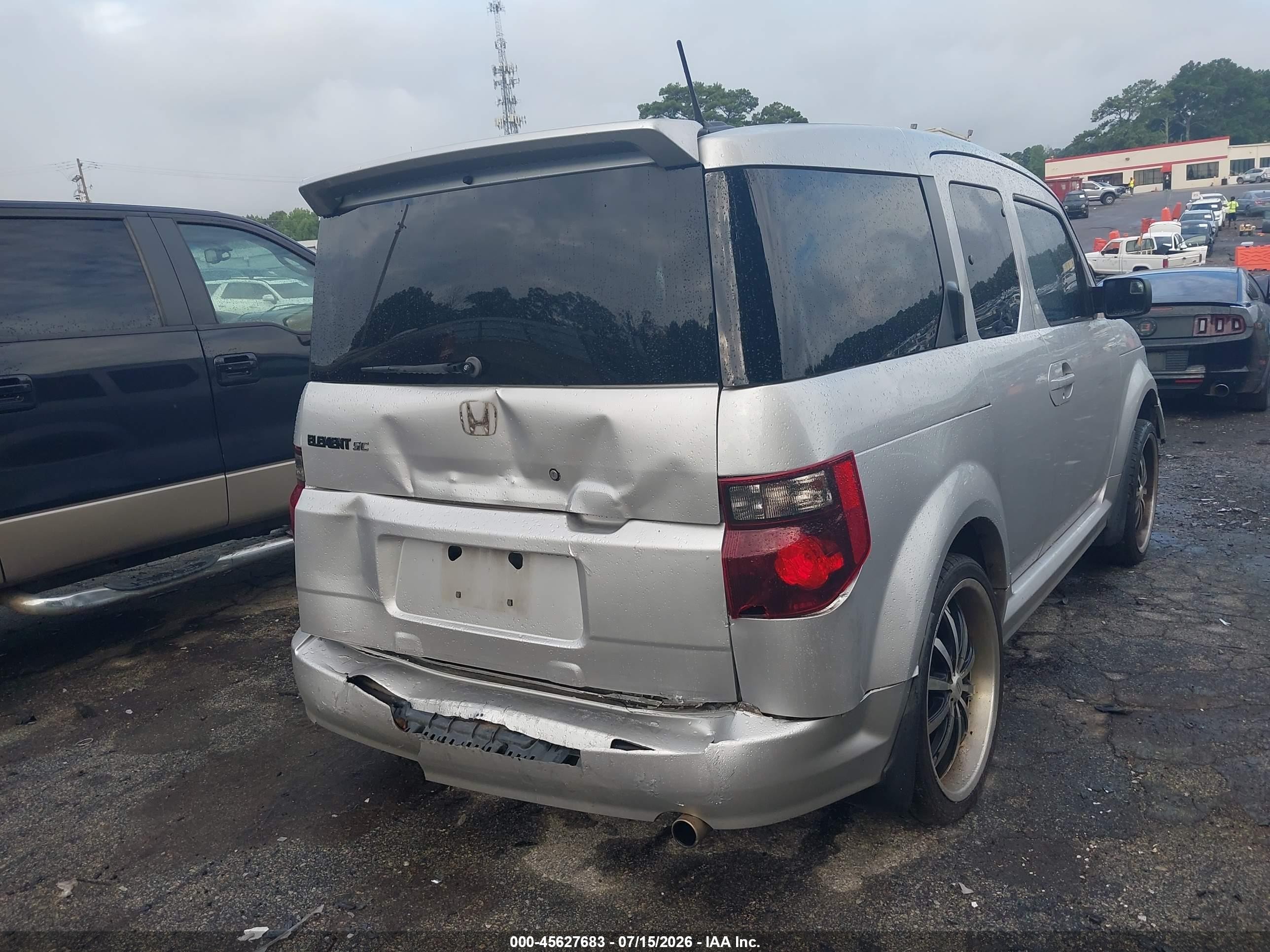 2007 Honda Element Sc Silver vin: 5J6YH189X7L013300