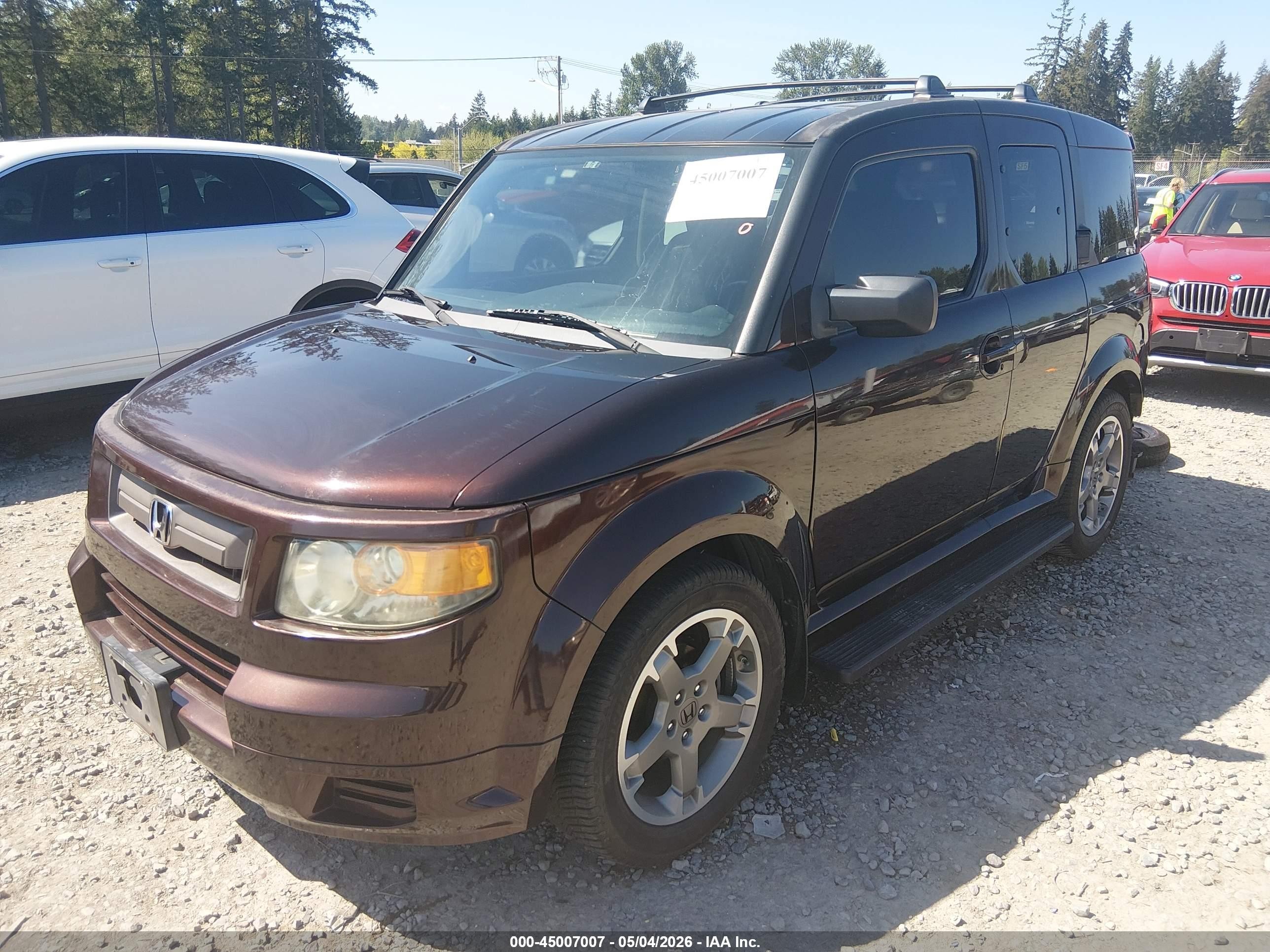2008 Honda Element Sc Burgundy vin: 5J6YH189X8L007207