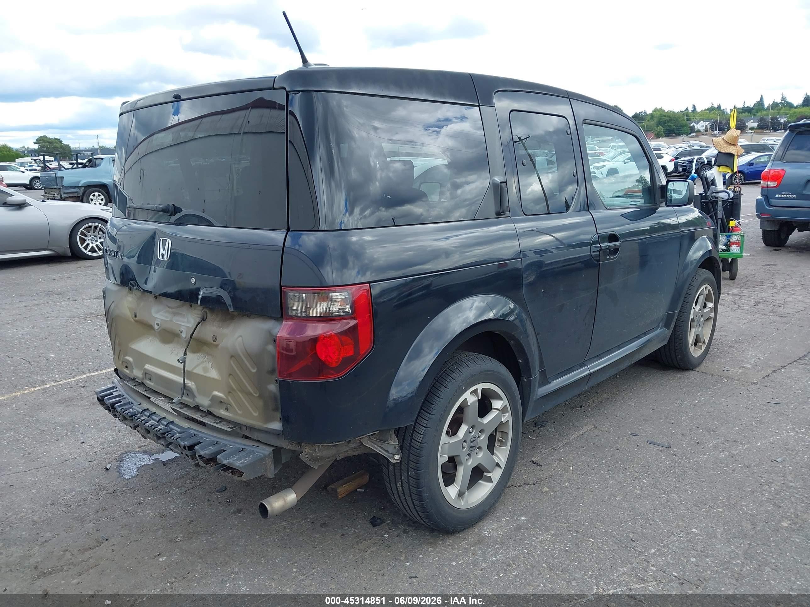 2008 Honda Element Sc Black vin: 5J6YH189X8L015386