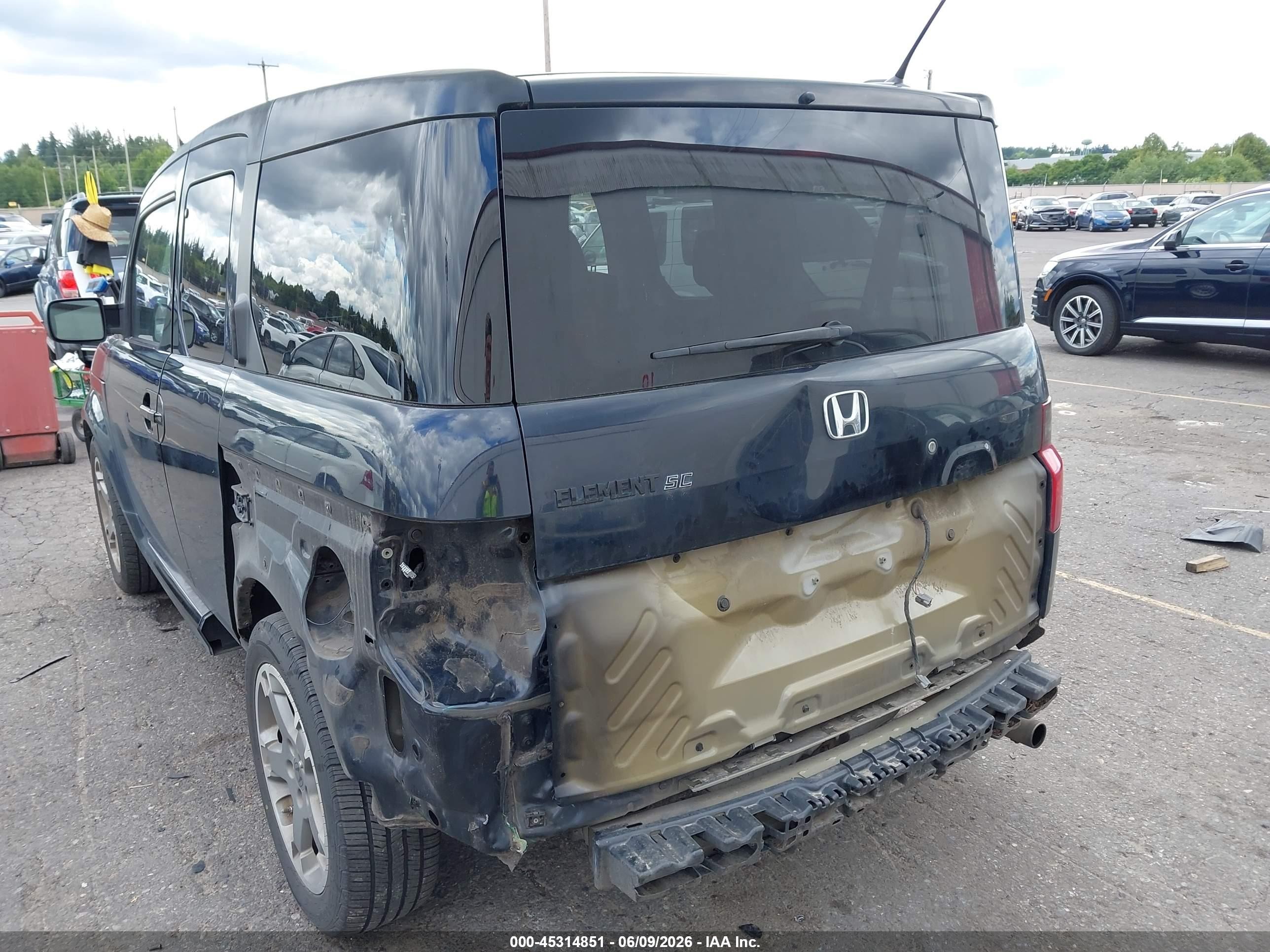 2008 Honda Element Sc Black vin: 5J6YH189X8L015386