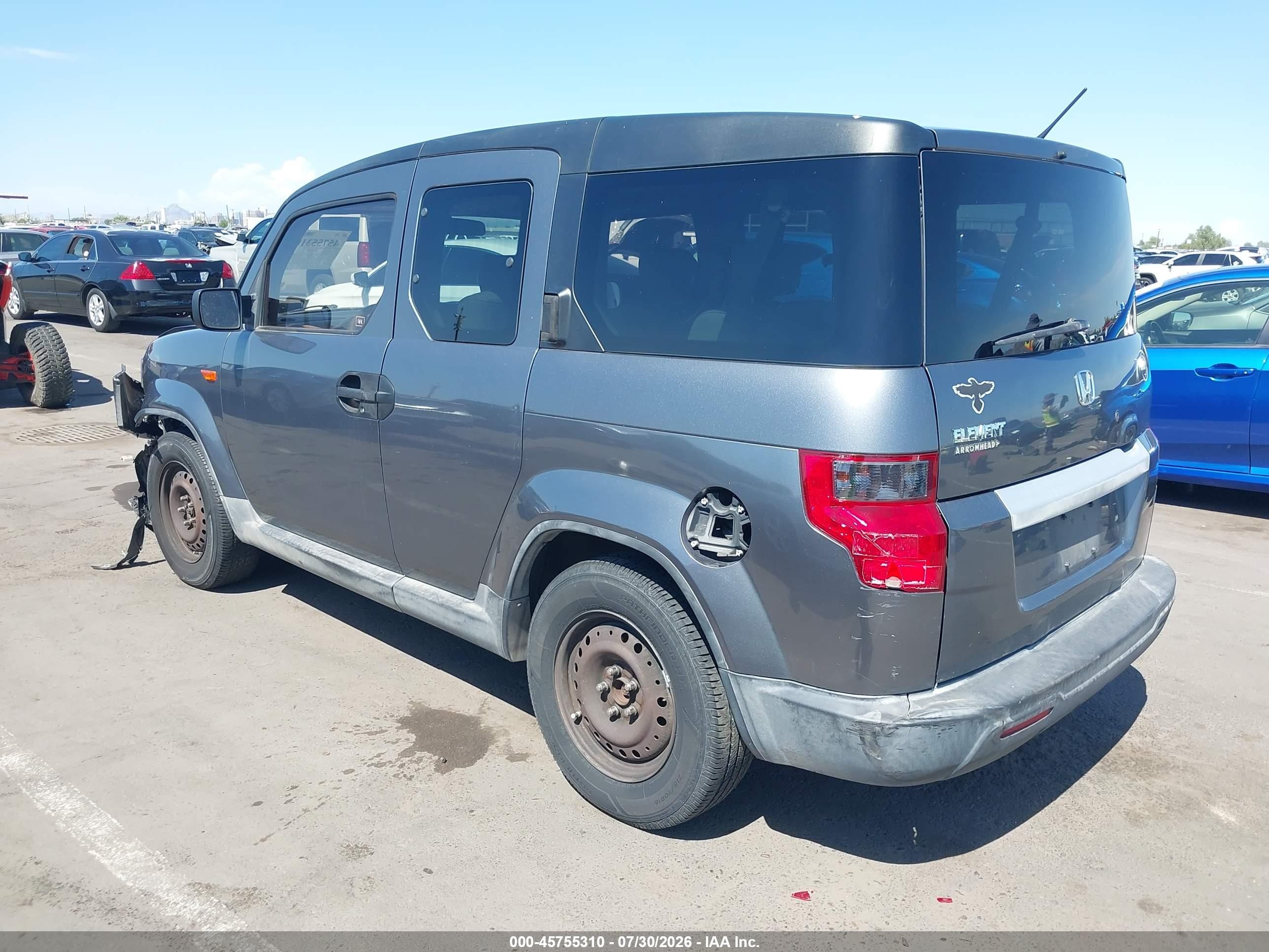 2010 Honda Element Lx Gray vin: 5J6YH1H33AL002657