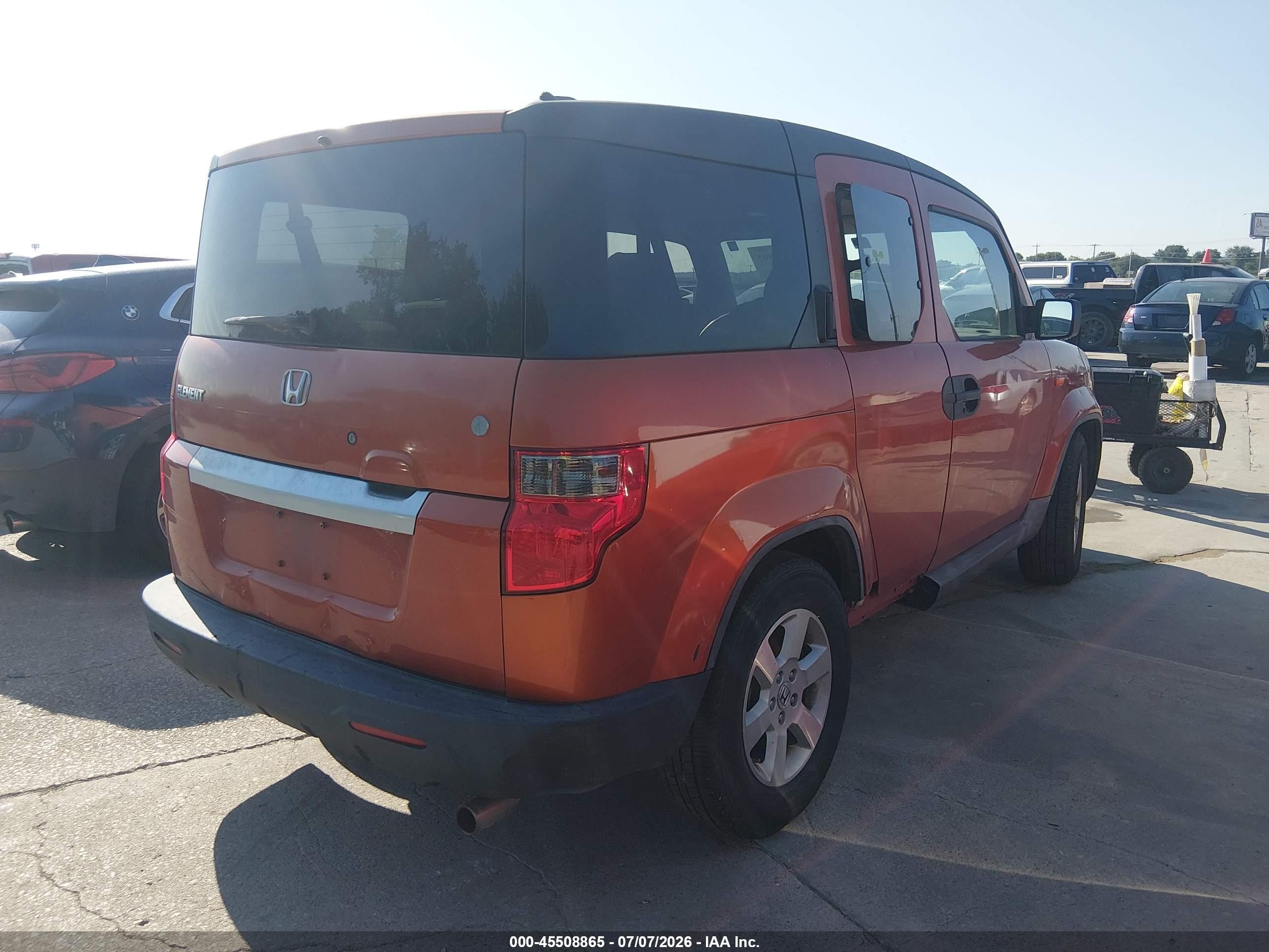 2010 Honda Element Ex Orange vin: 5J6YH1H71AL001946