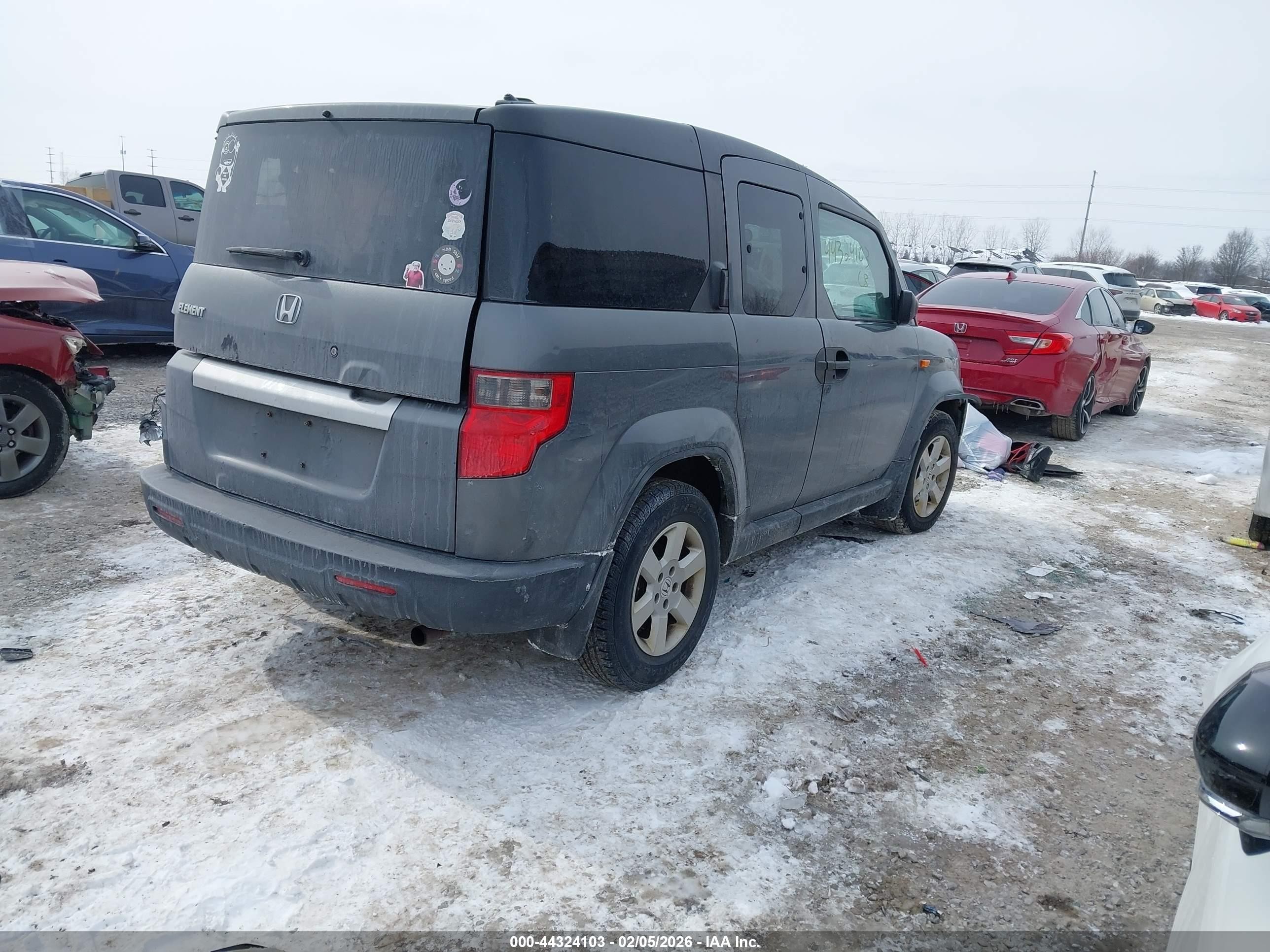 2011 Honda Element Ex Серый vin: 5J6YH1H71BL000720
