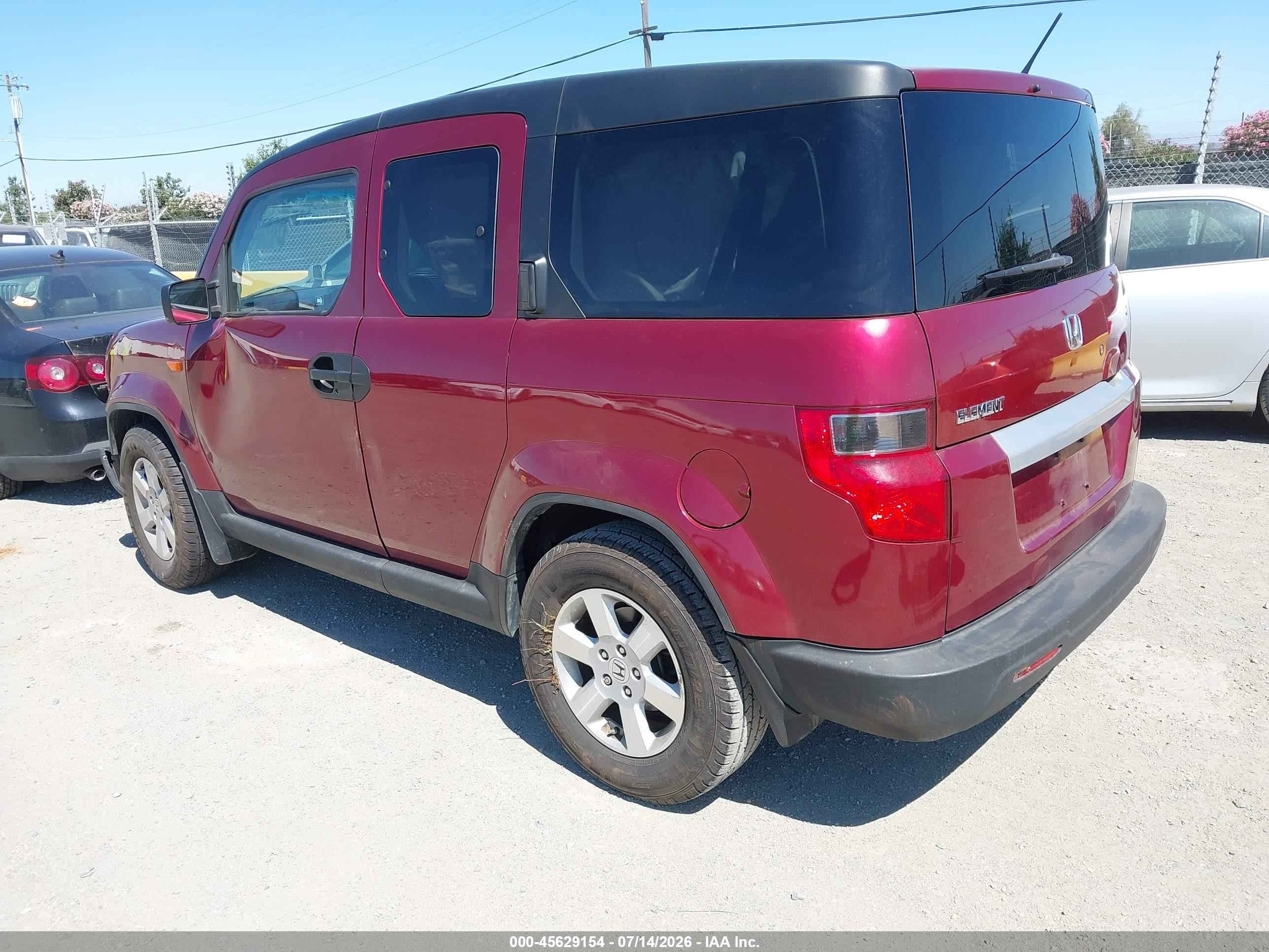 2010 Honda Element Ex Red vin: 5J6YH1H74AL003593