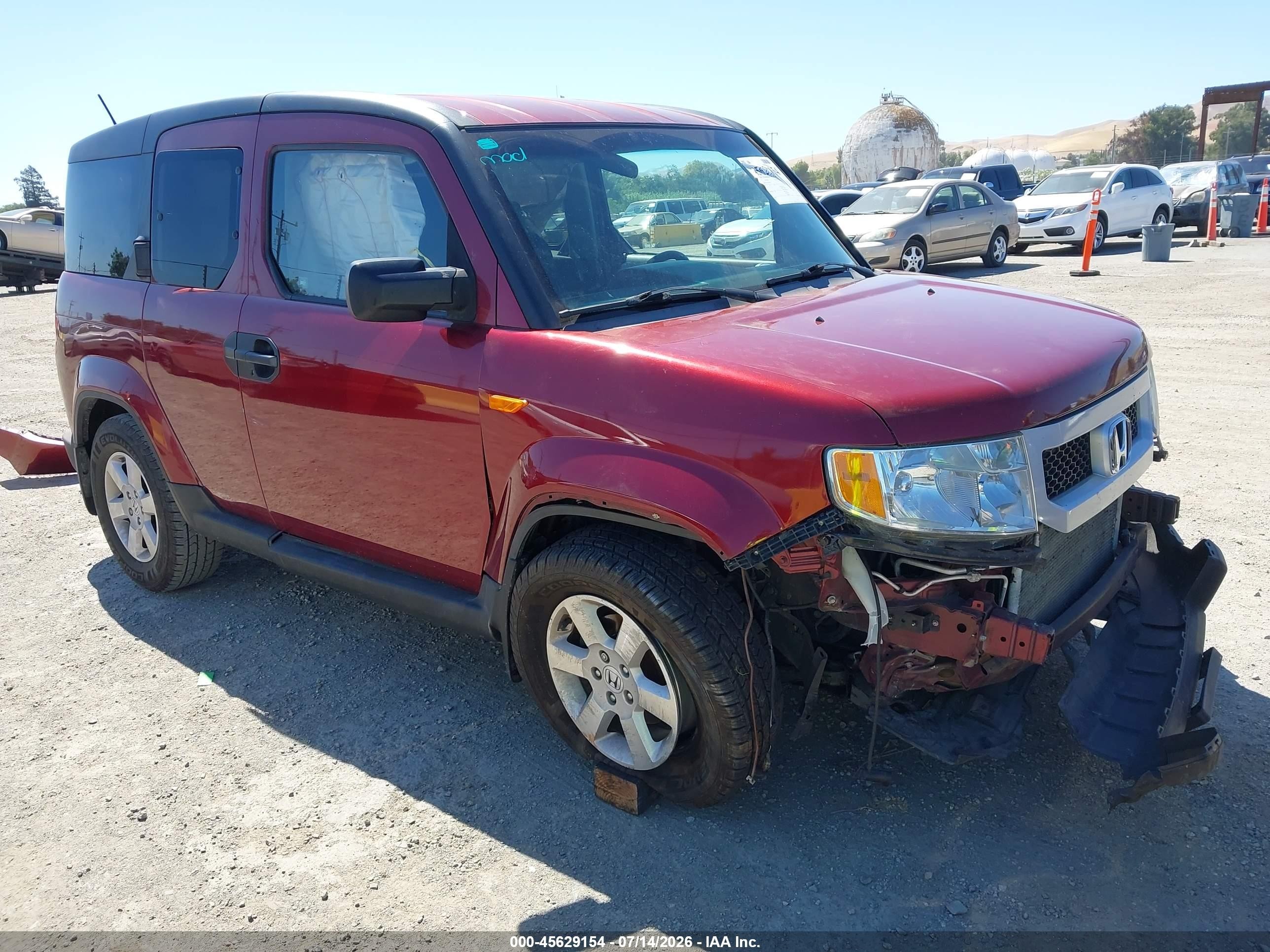 2010 Honda Element Ex Red vin: 5J6YH1H74AL003593