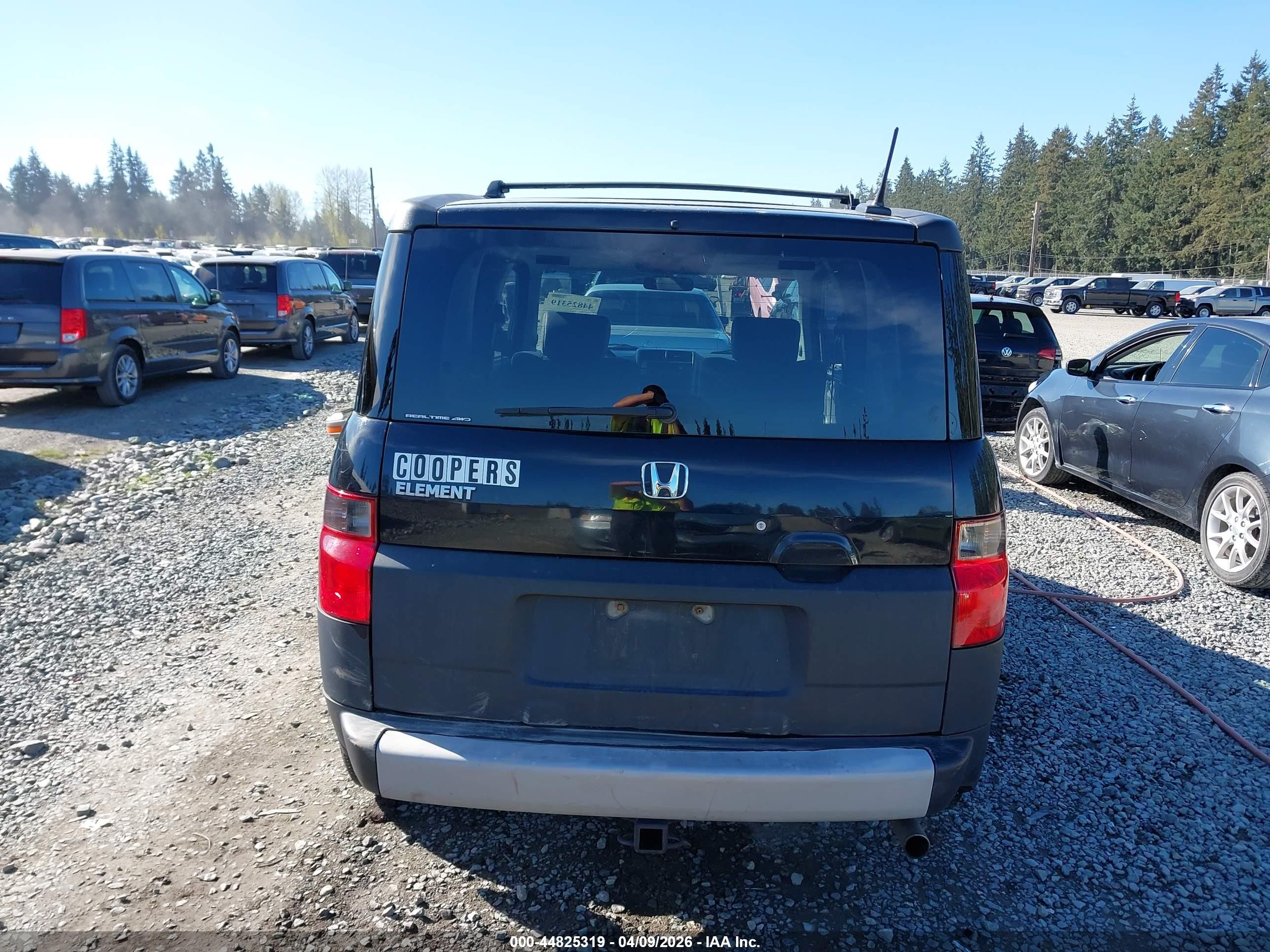 2005 Honda Element Ex Black vin: 5J6YH27615L020775