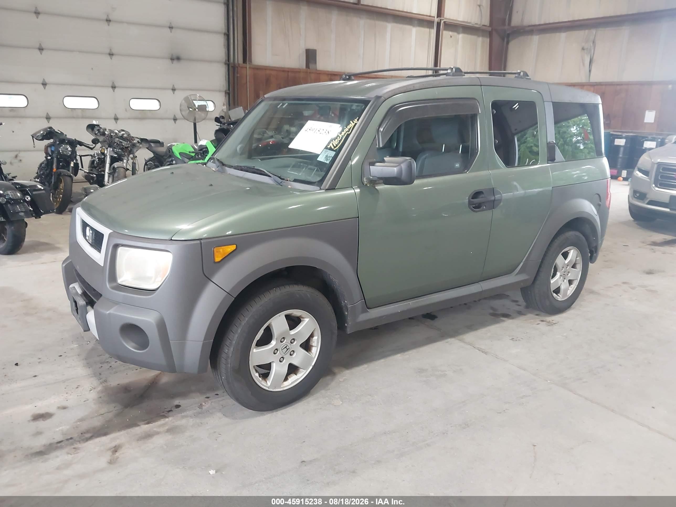 2005 Honda Element Ex Green vin: 5J6YH27615L025152