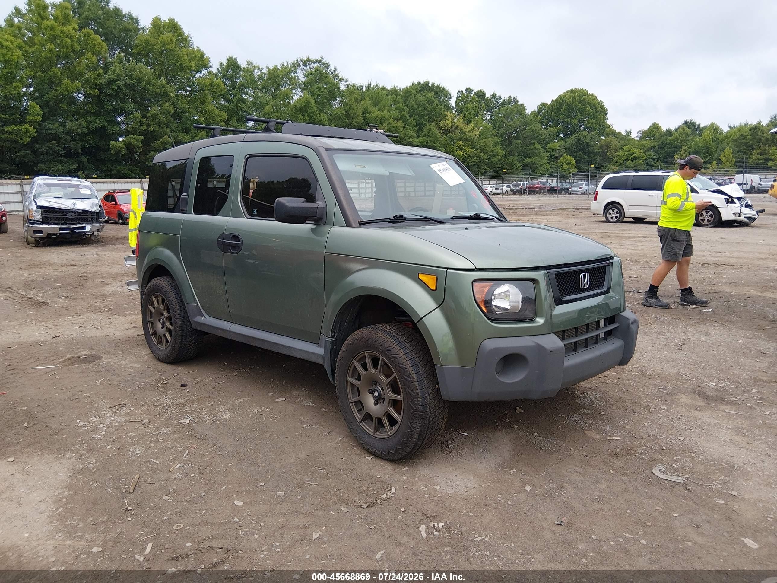 2005 Honda Element Ex Green vin: 5J6YH276X5L020063