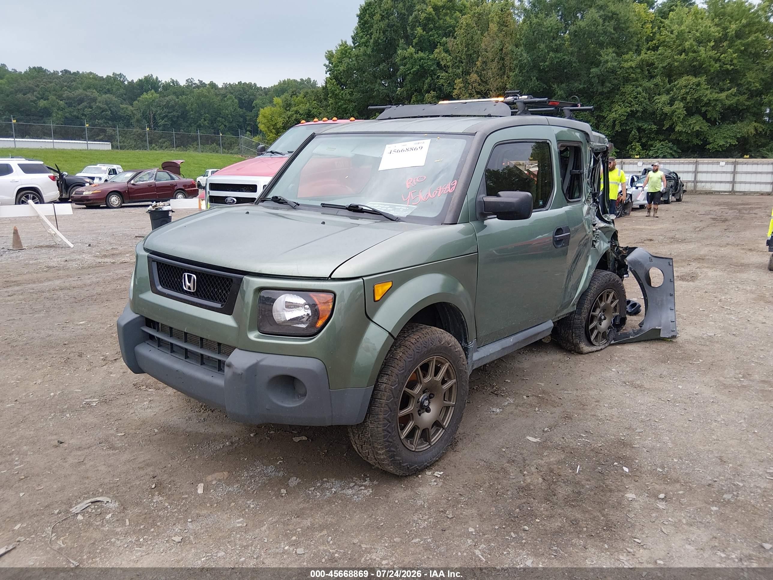 2005 Honda Element Ex Green vin: 5J6YH276X5L020063