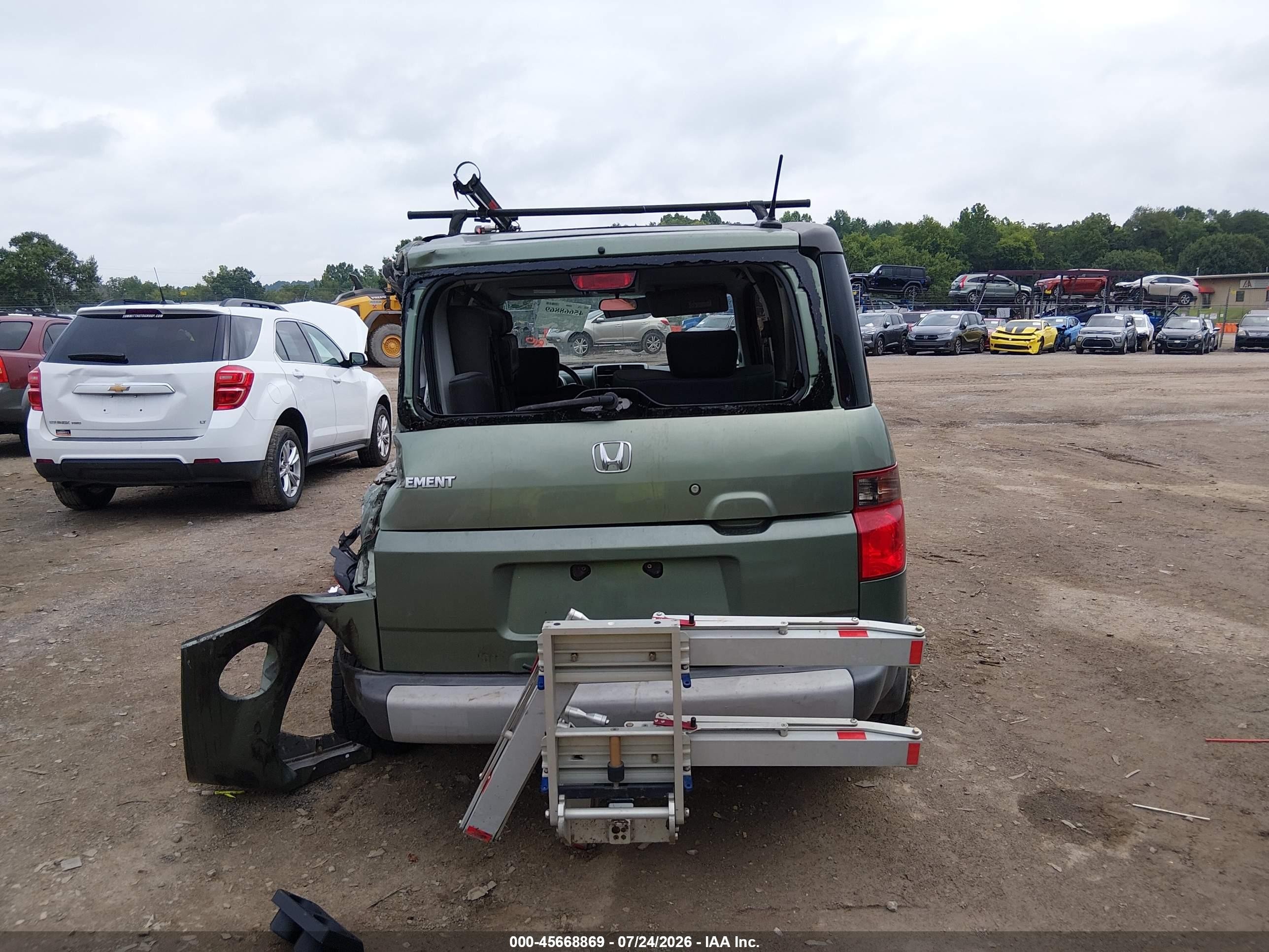 2005 Honda Element Ex Green vin: 5J6YH276X5L020063