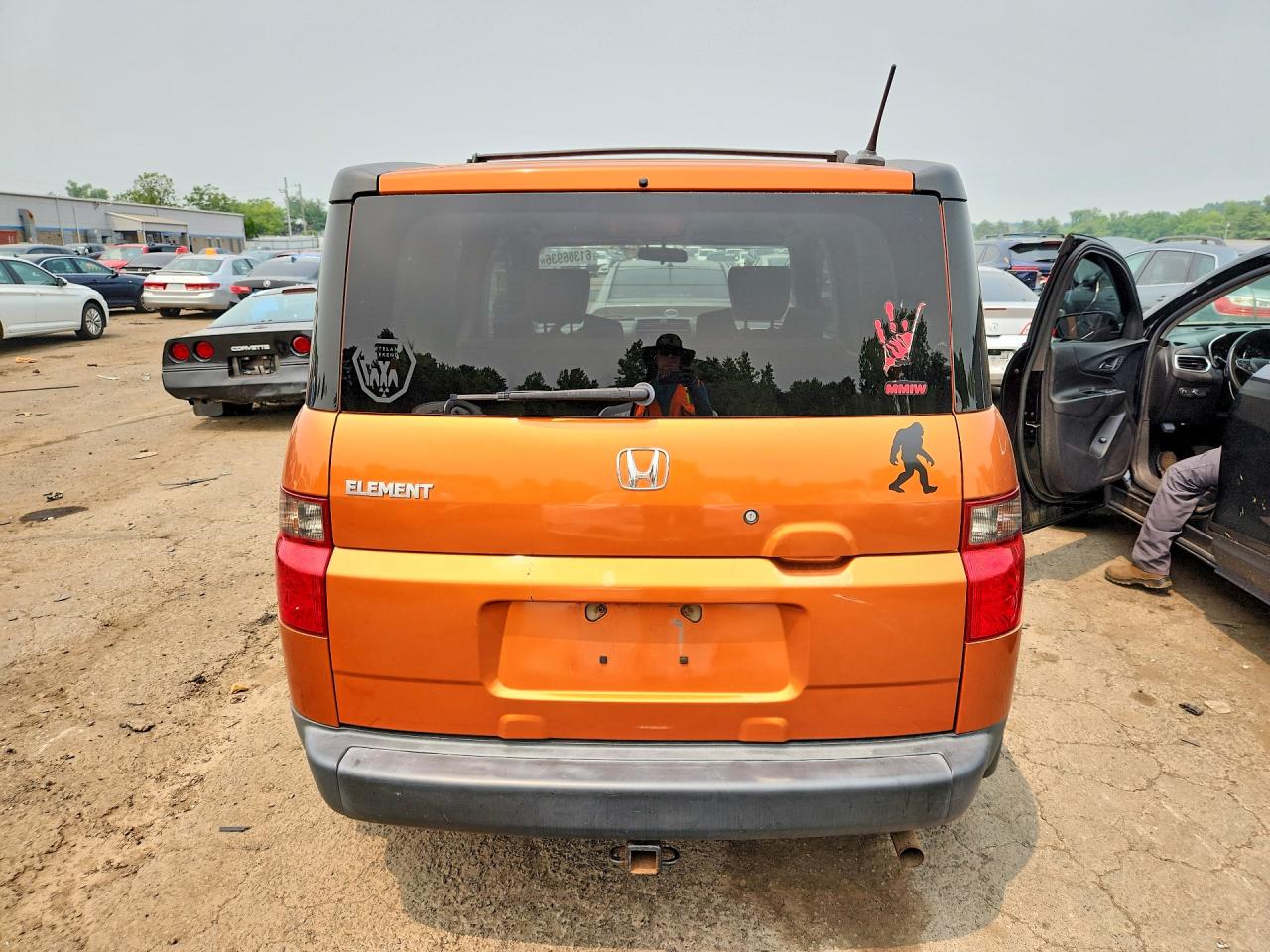 2007 Honda Element Ex Orange vin: 5J6YH27747L008891