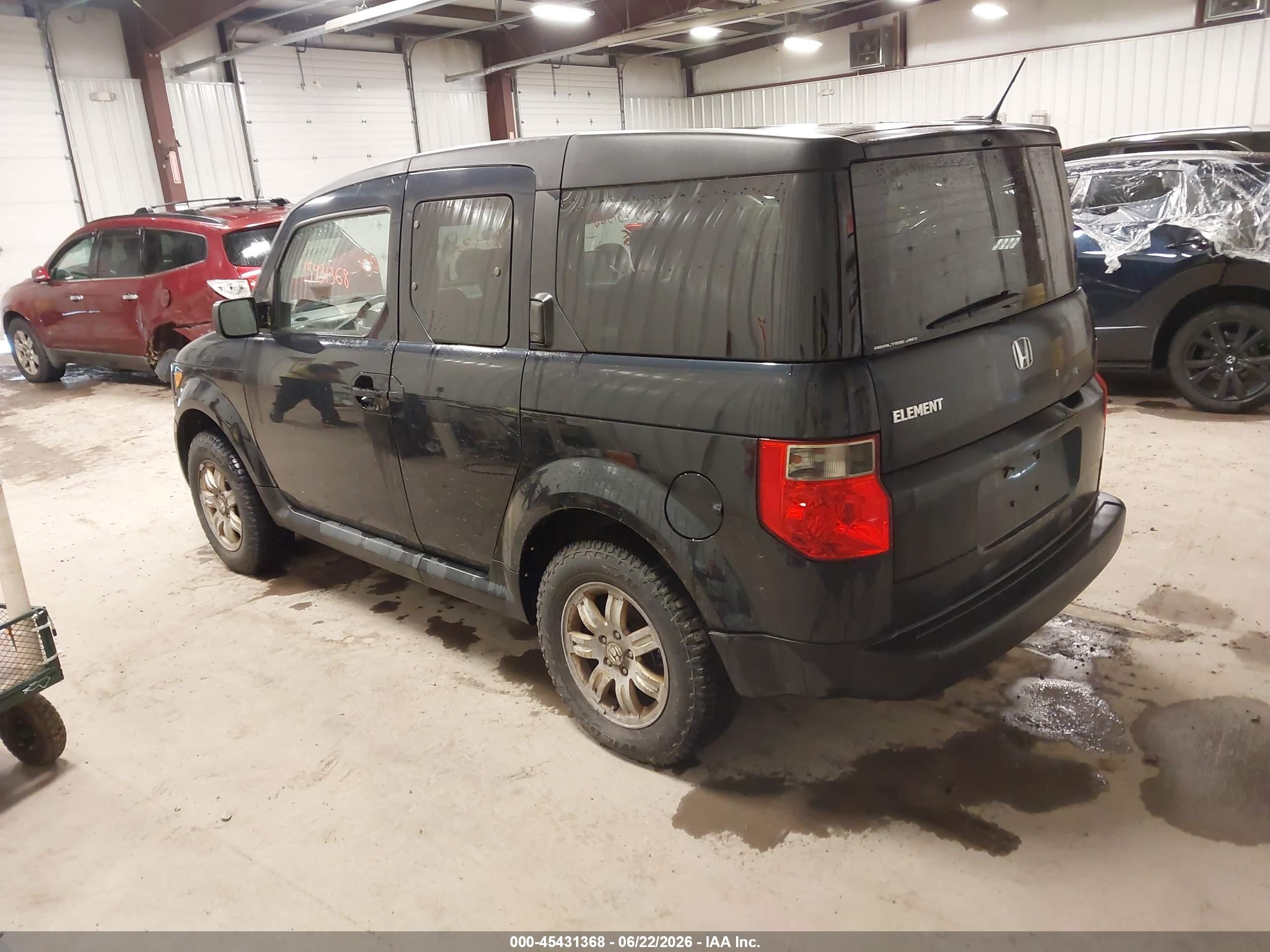2008 Honda Element Ex Black vin: 5J6YH27758L017486