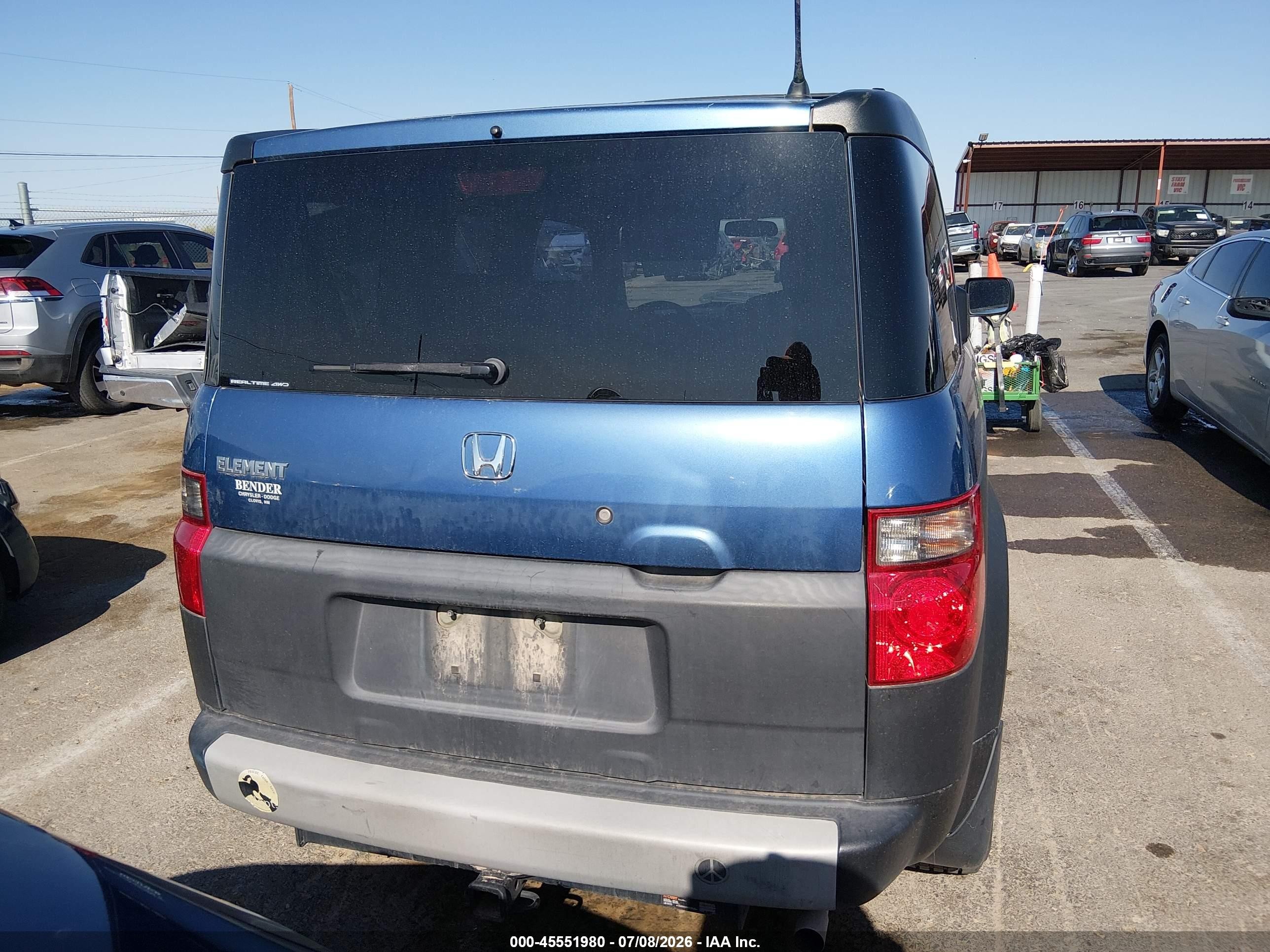 2007 Honda Element Lx Blue vin: 5J6YH28307L000928