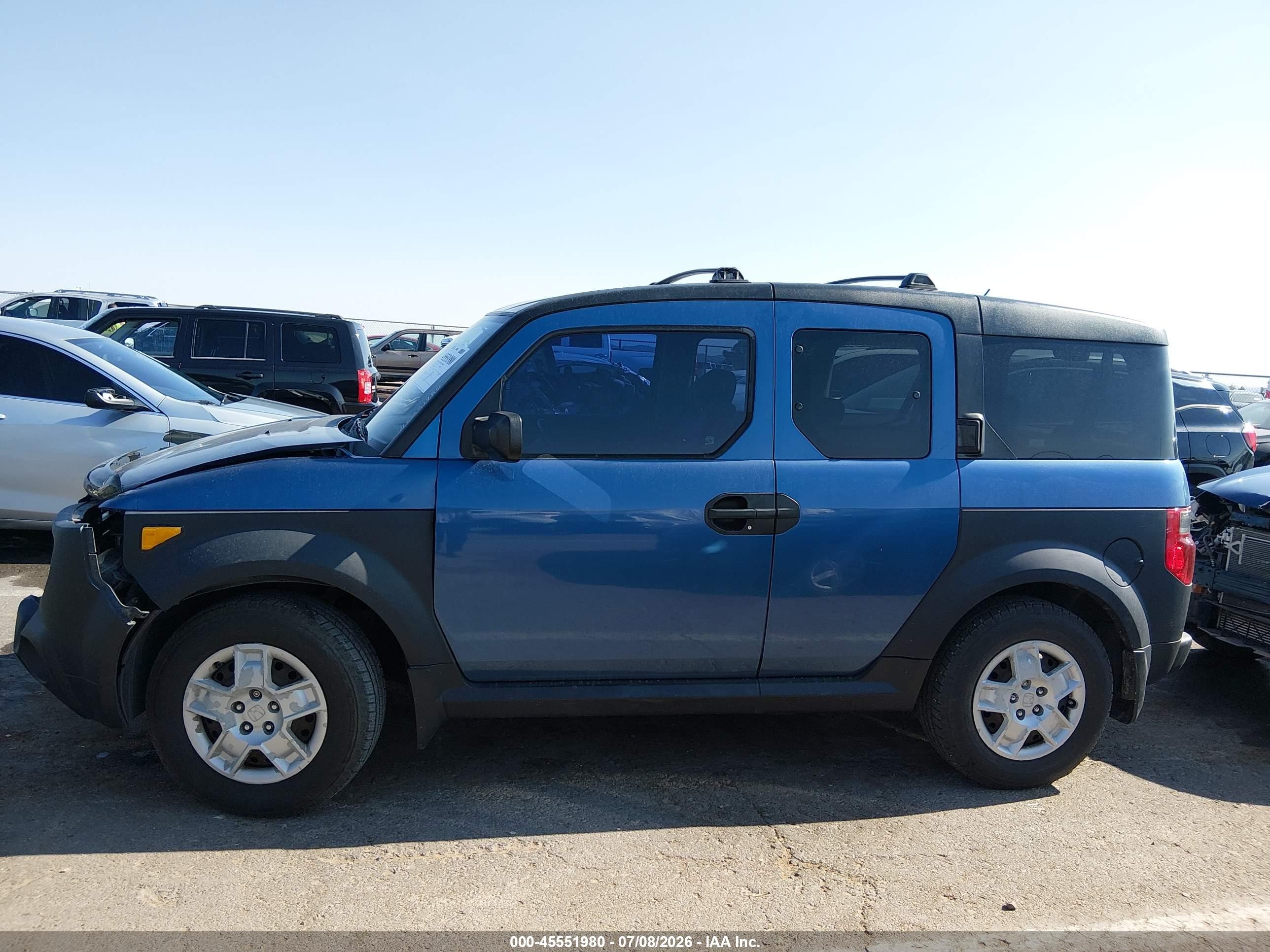 2007 Honda Element Lx Blue vin: 5J6YH28307L000928