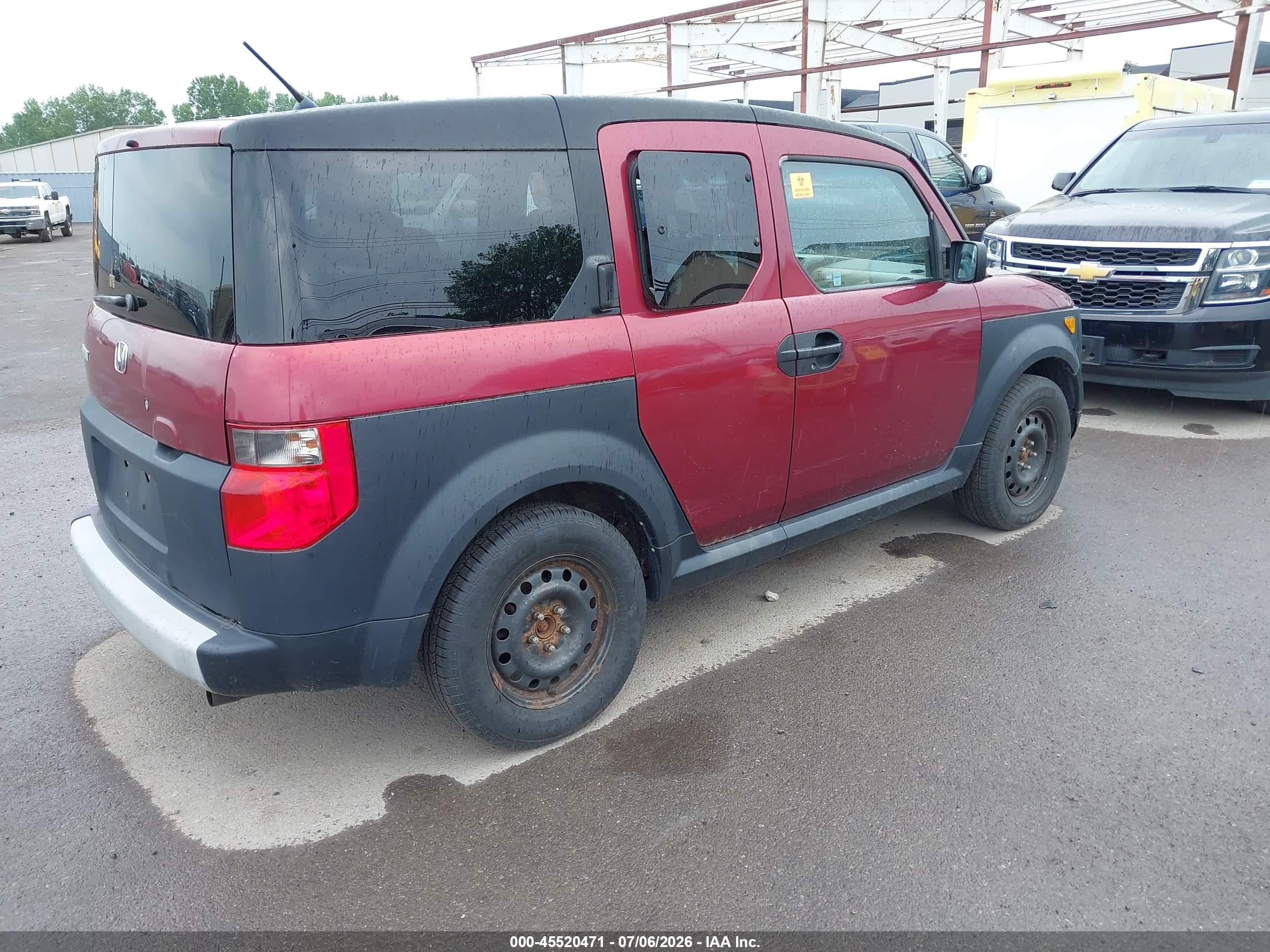 2007 Honda Element Lx Фиолетовый vin: 5J6YH28307L010942