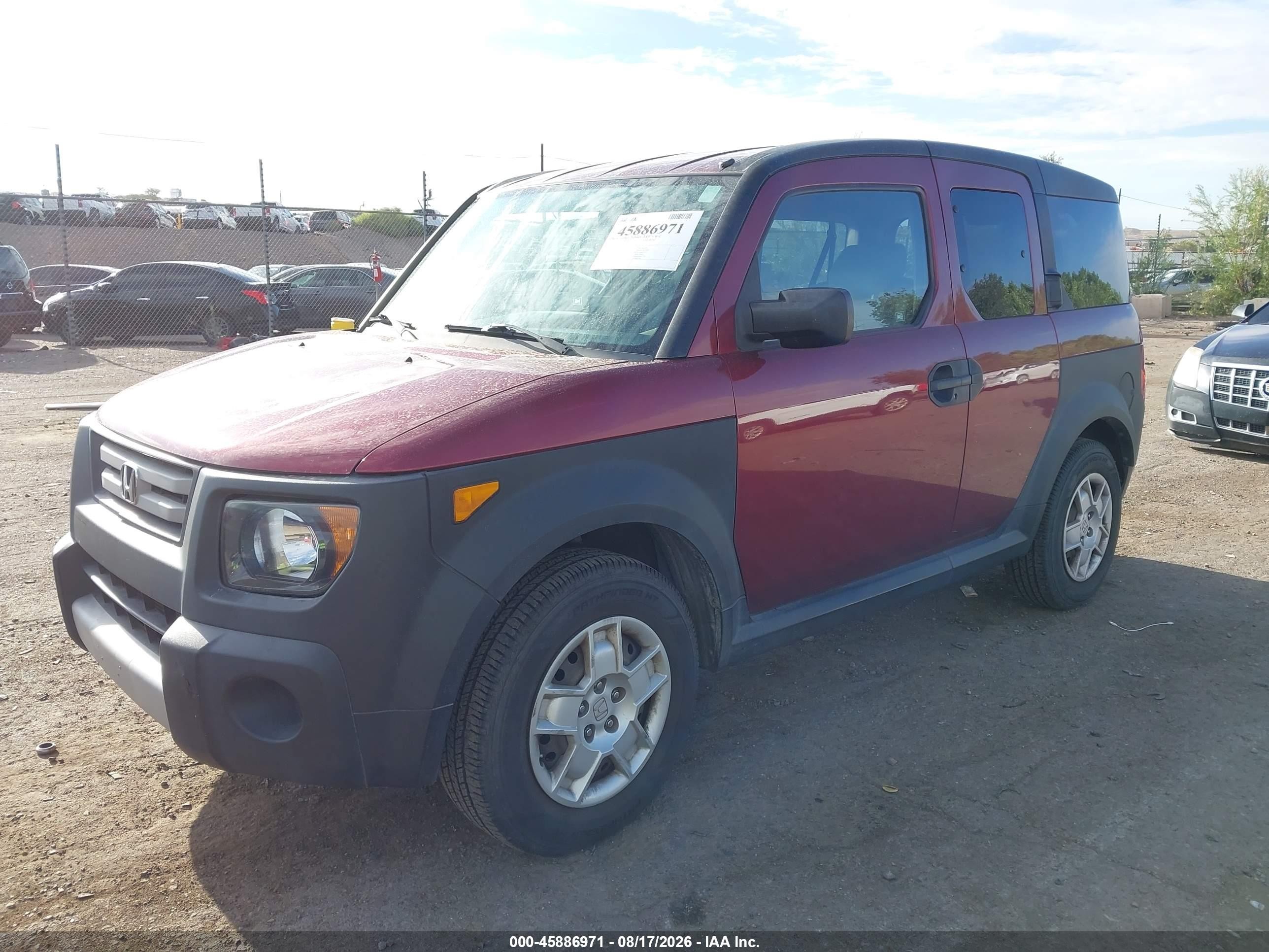 2008 Honda Element Lx Red vin: 5J6YH28308L004334