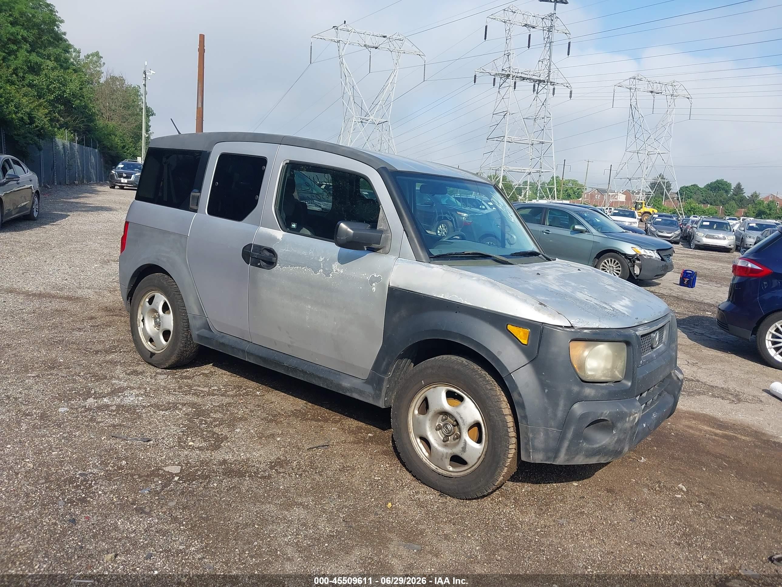 2005 Honda Element Lx Gray vin: 5J6YH28315L014558