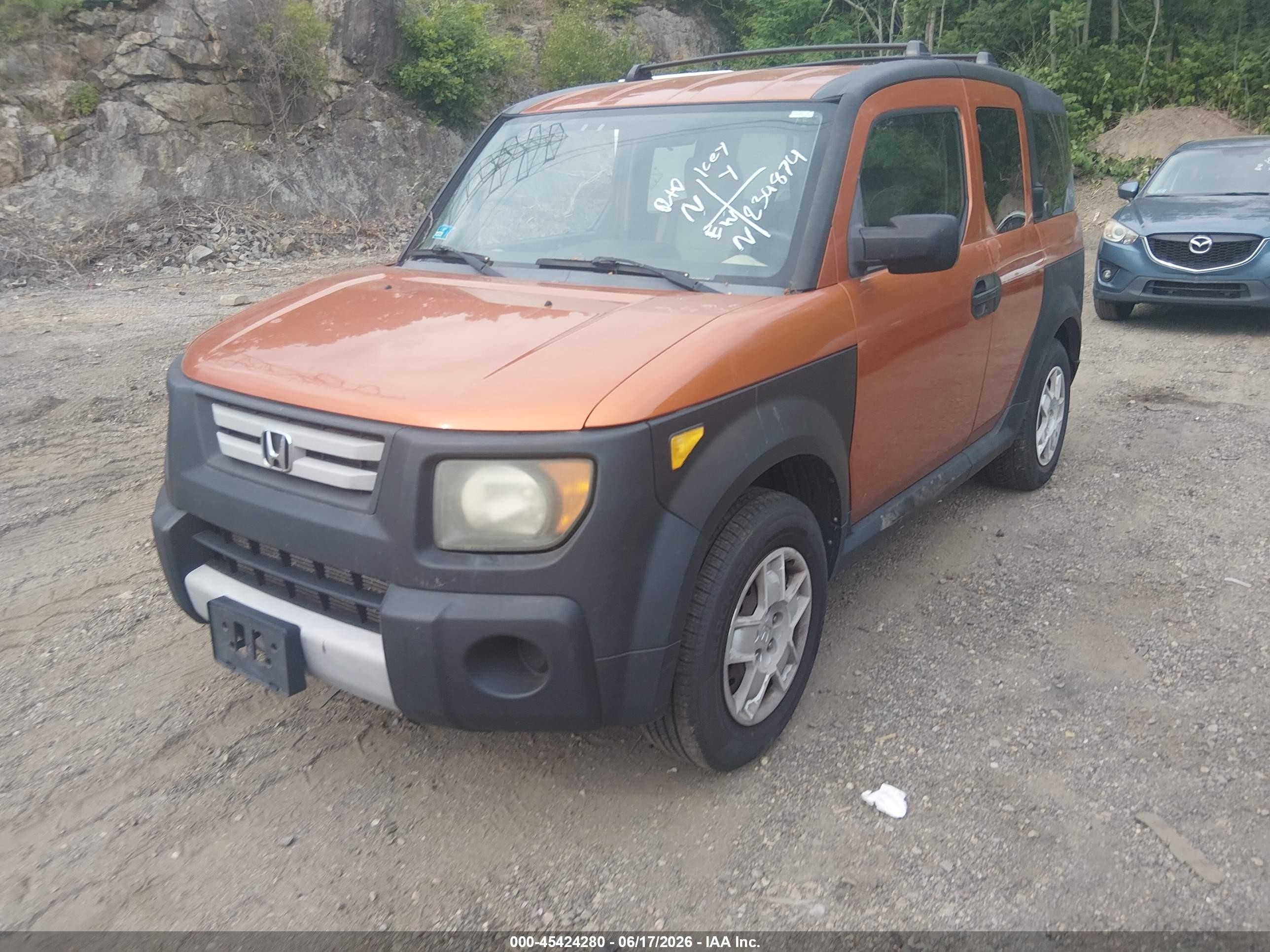 2007 Honda Element Lx Orange vin: 5J6YH28317L014577