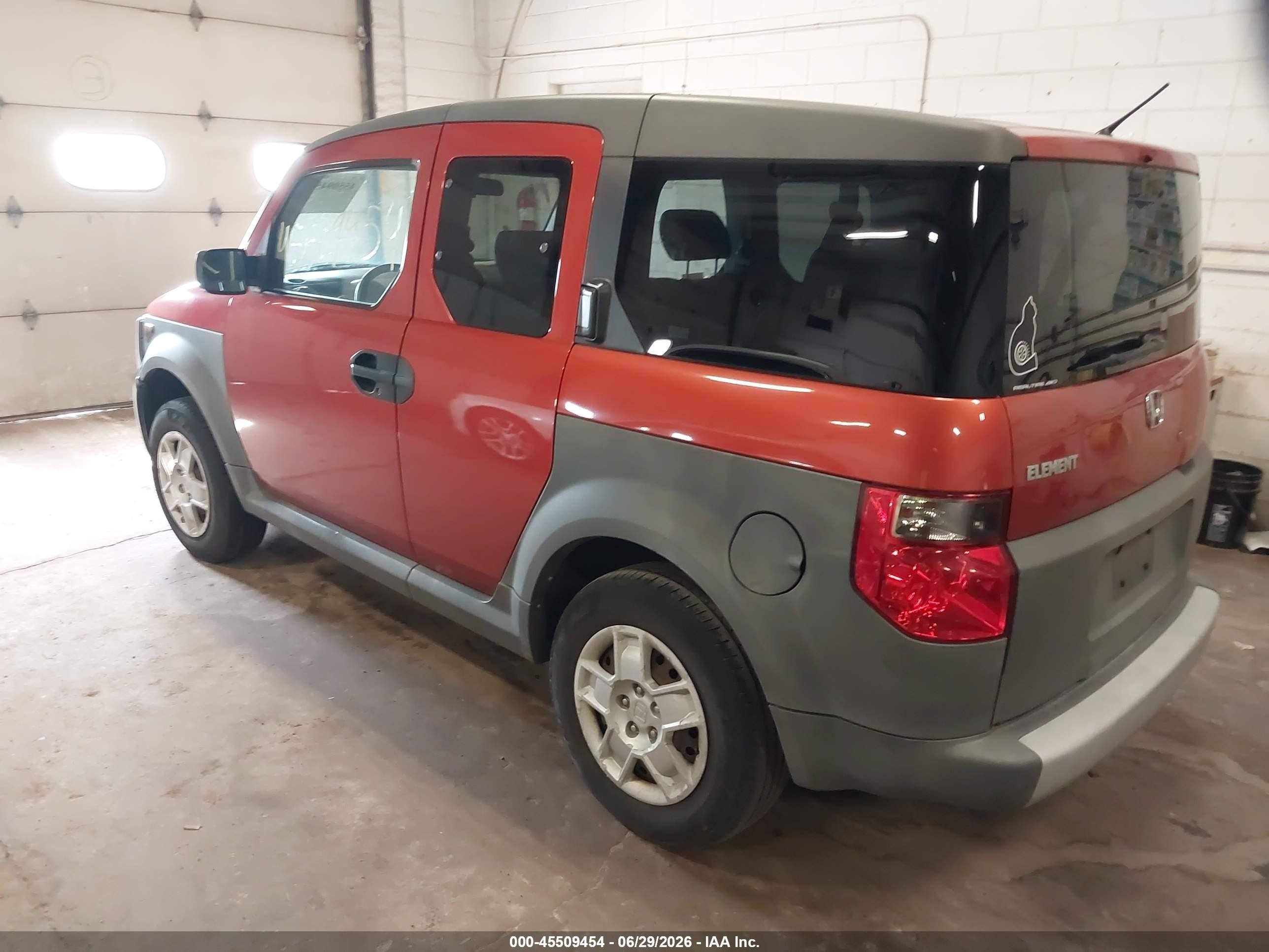 2005 Honda Element Lx Orange vin: 5J6YH28325L033555