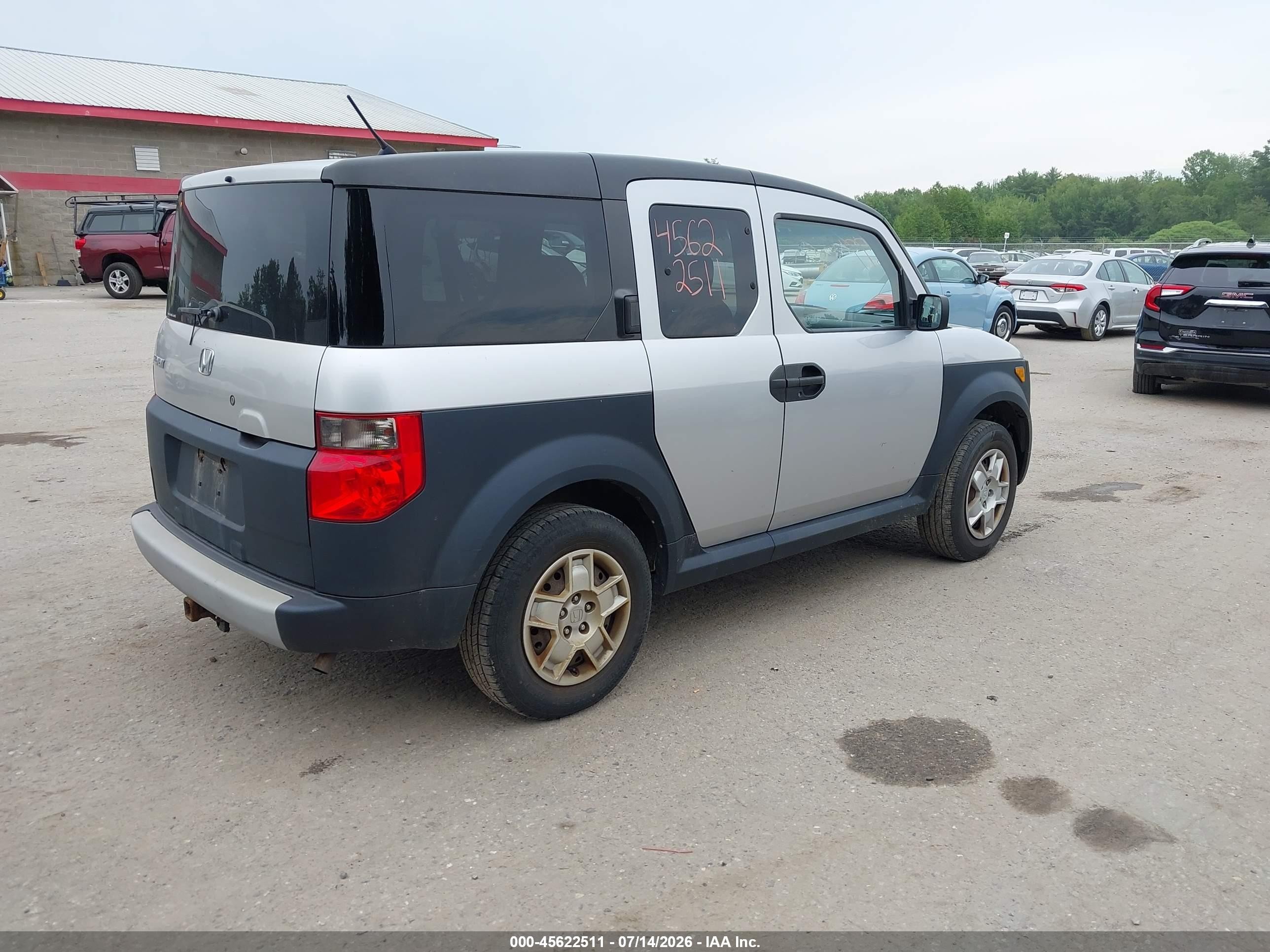 2007 Honda Element Lx Silver vin: 5J6YH28337L015844