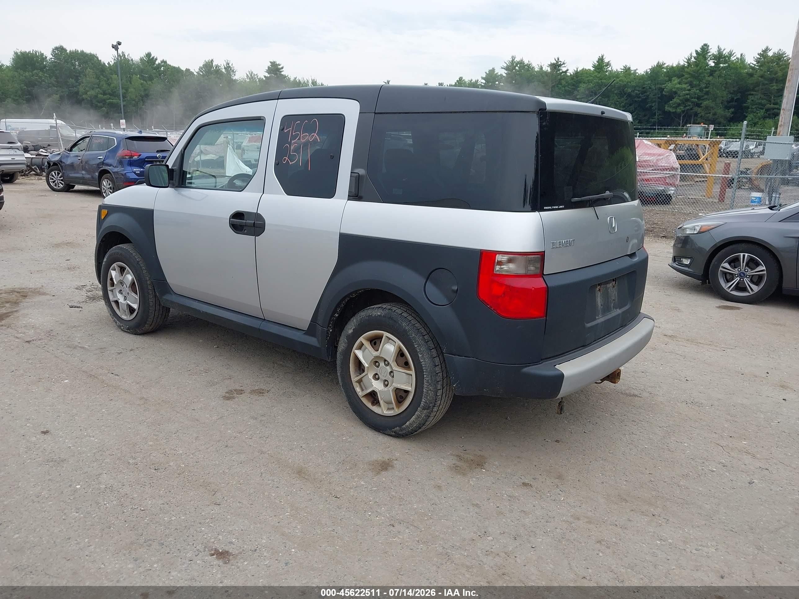 2007 Honda Element Lx Silver vin: 5J6YH28337L015844