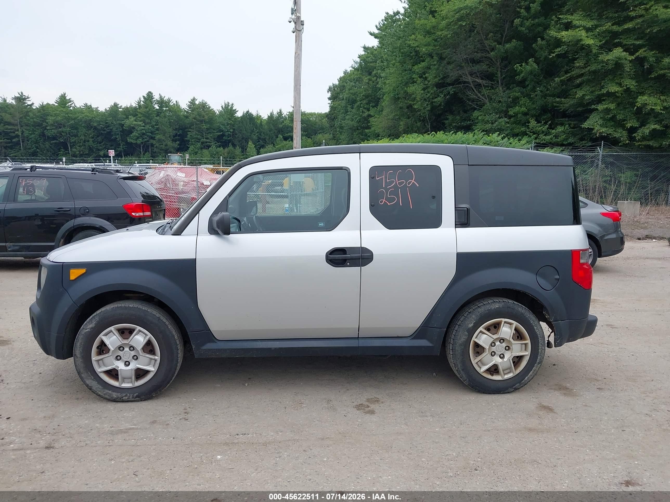 2007 Honda Element Lx Silver vin: 5J6YH28337L015844