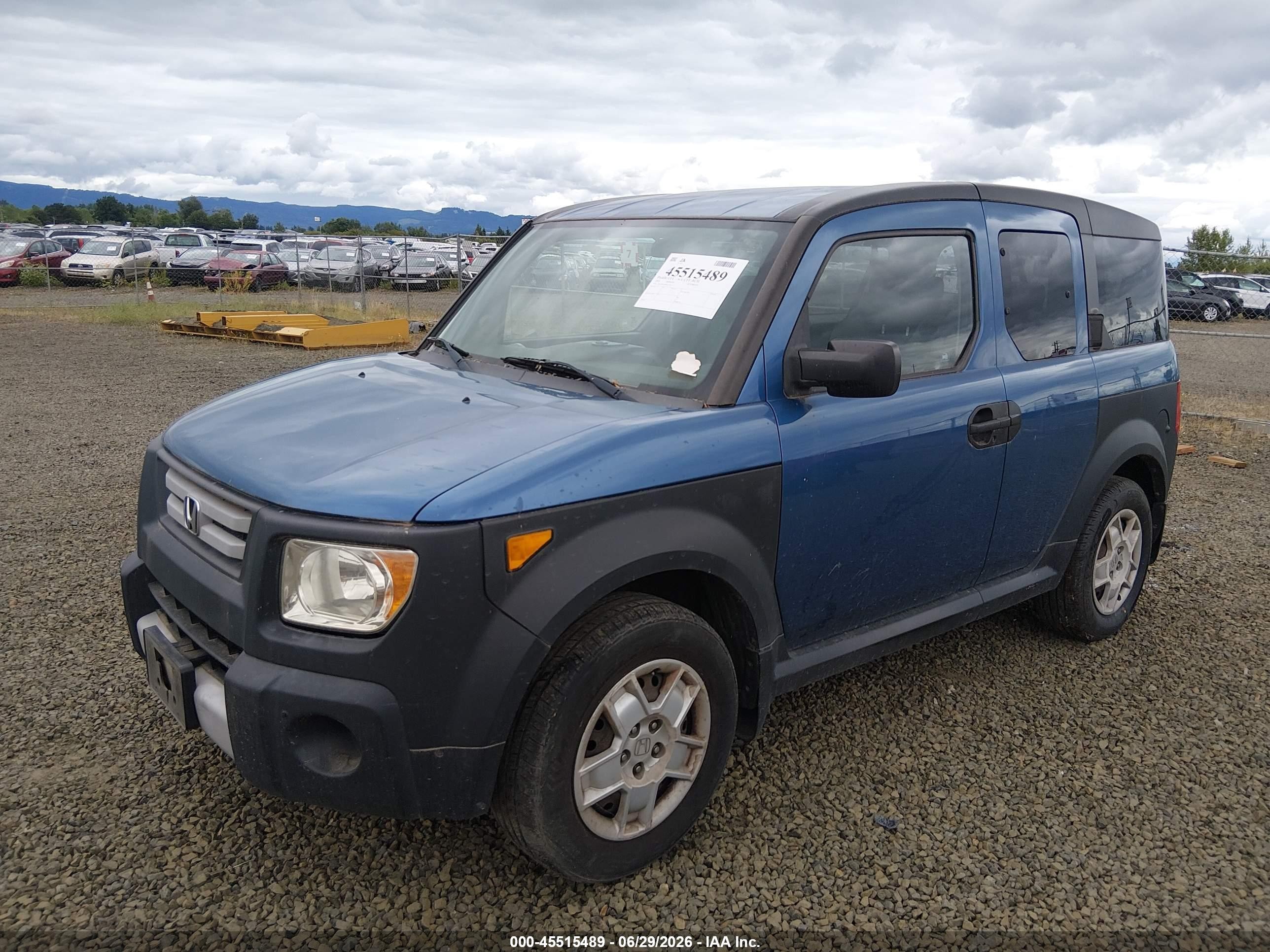 2008 Honda Element Lx Blue vin: 5J6YH28358L017547