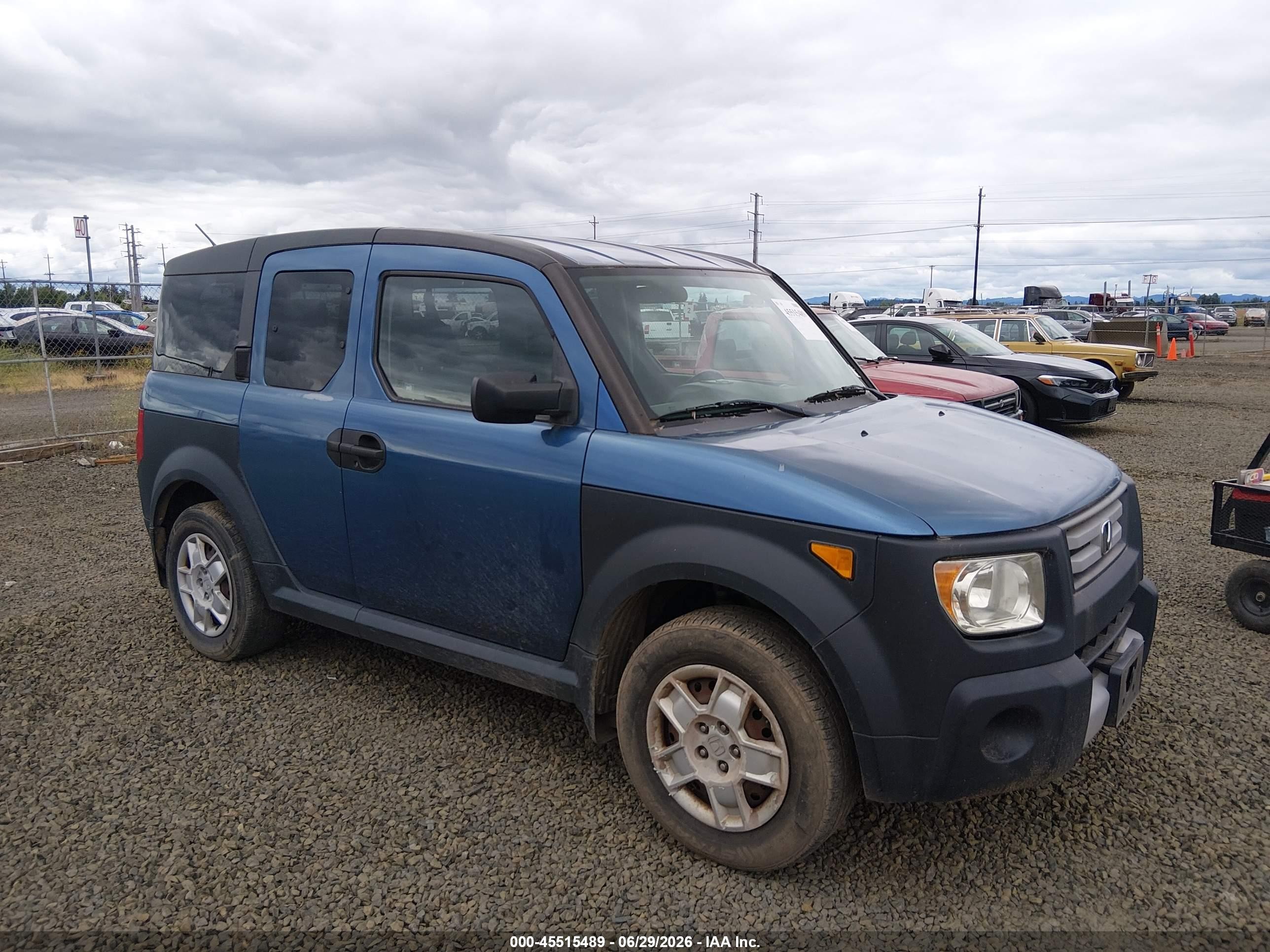 2008 Honda Element Lx Blue vin: 5J6YH28358L017547