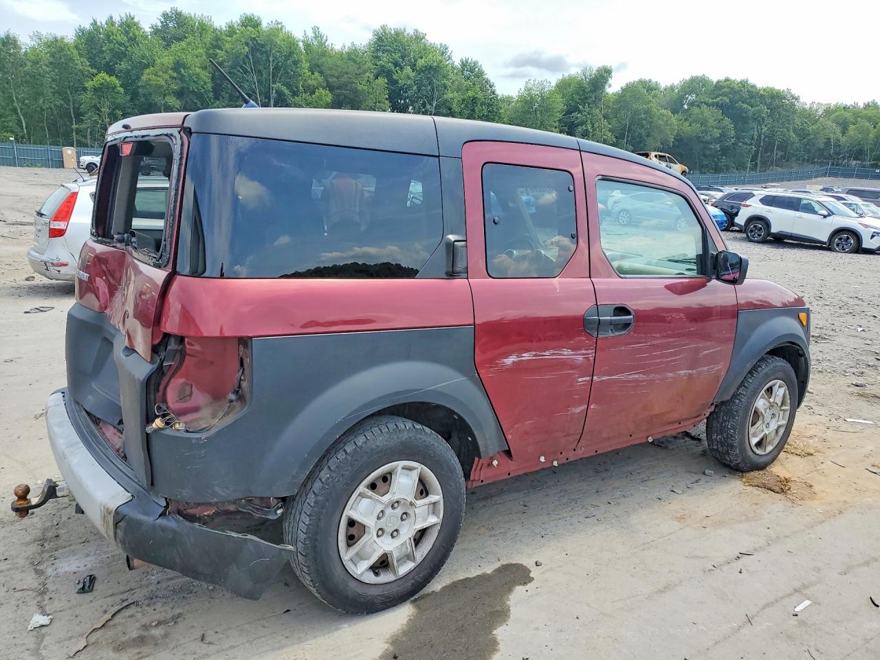 2008 Honda Element Lx Maroon vin: 5J6YH28388L013640