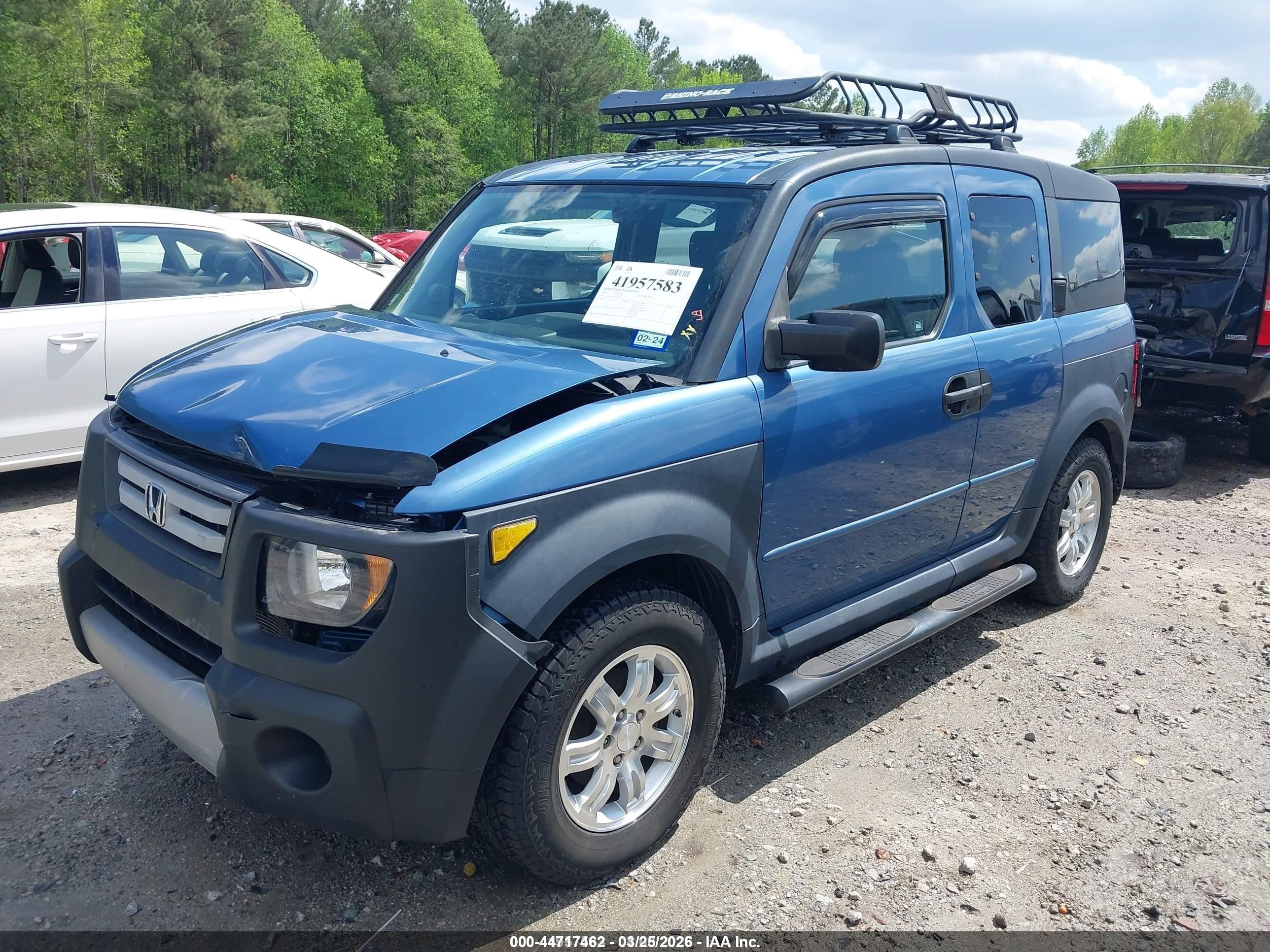 2008 Honda Element Lx Blue vin: 5J6YH283X8L003496
