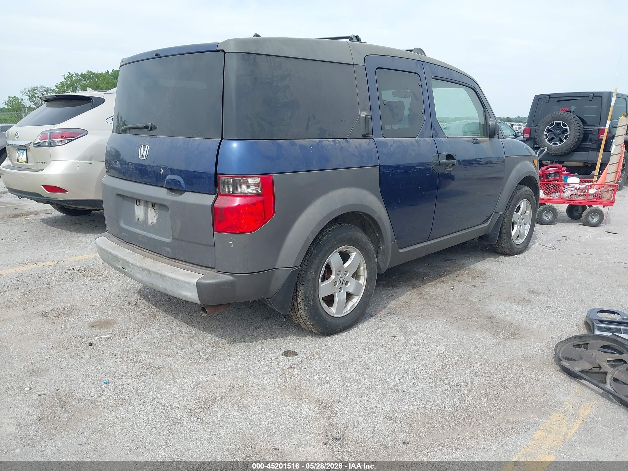 2003 Honda Element Ex Blue vin: 5J6YH28503L007583