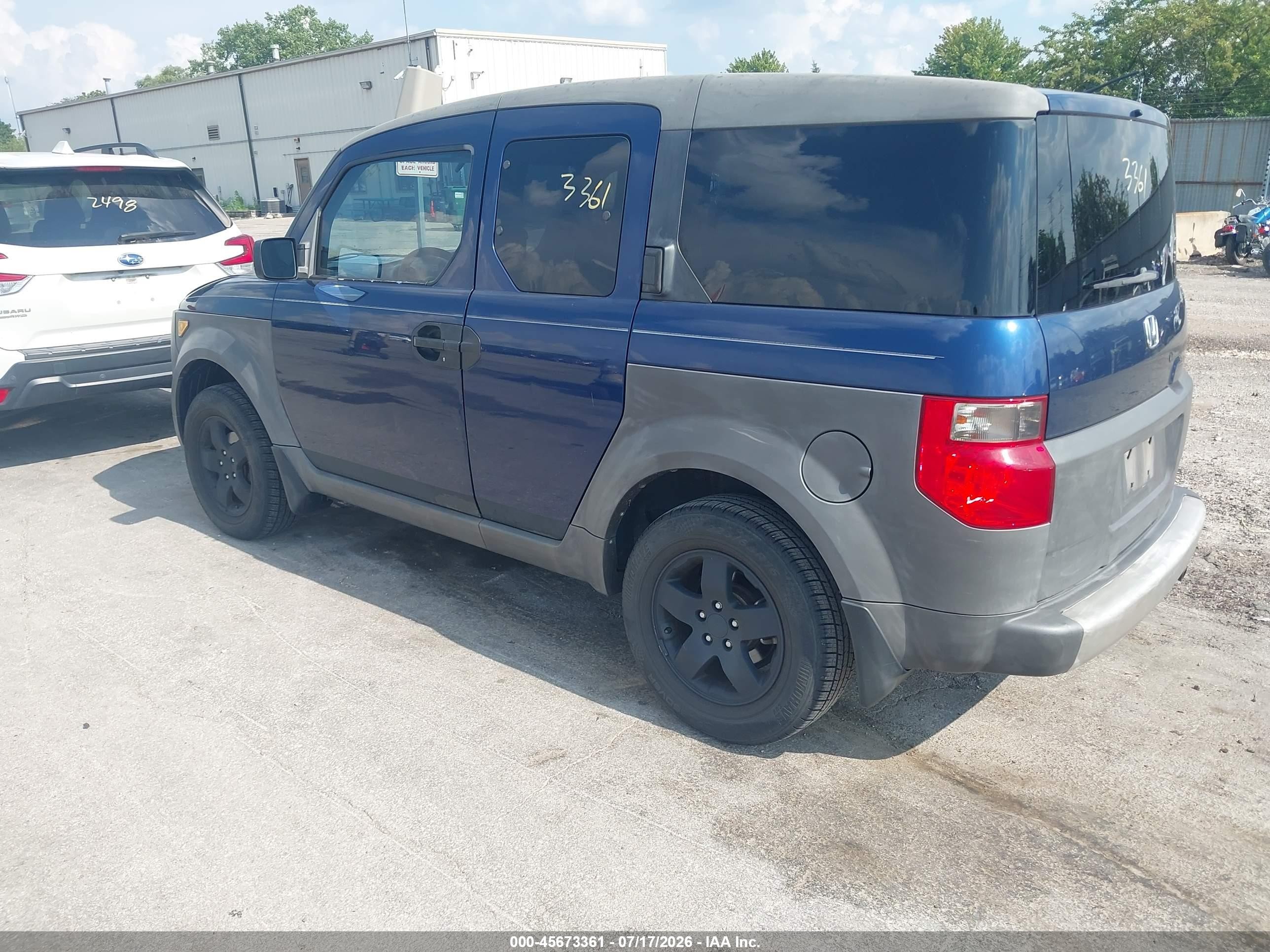 2003 Honda Element Ex Blue vin: 5J6YH28503L036324