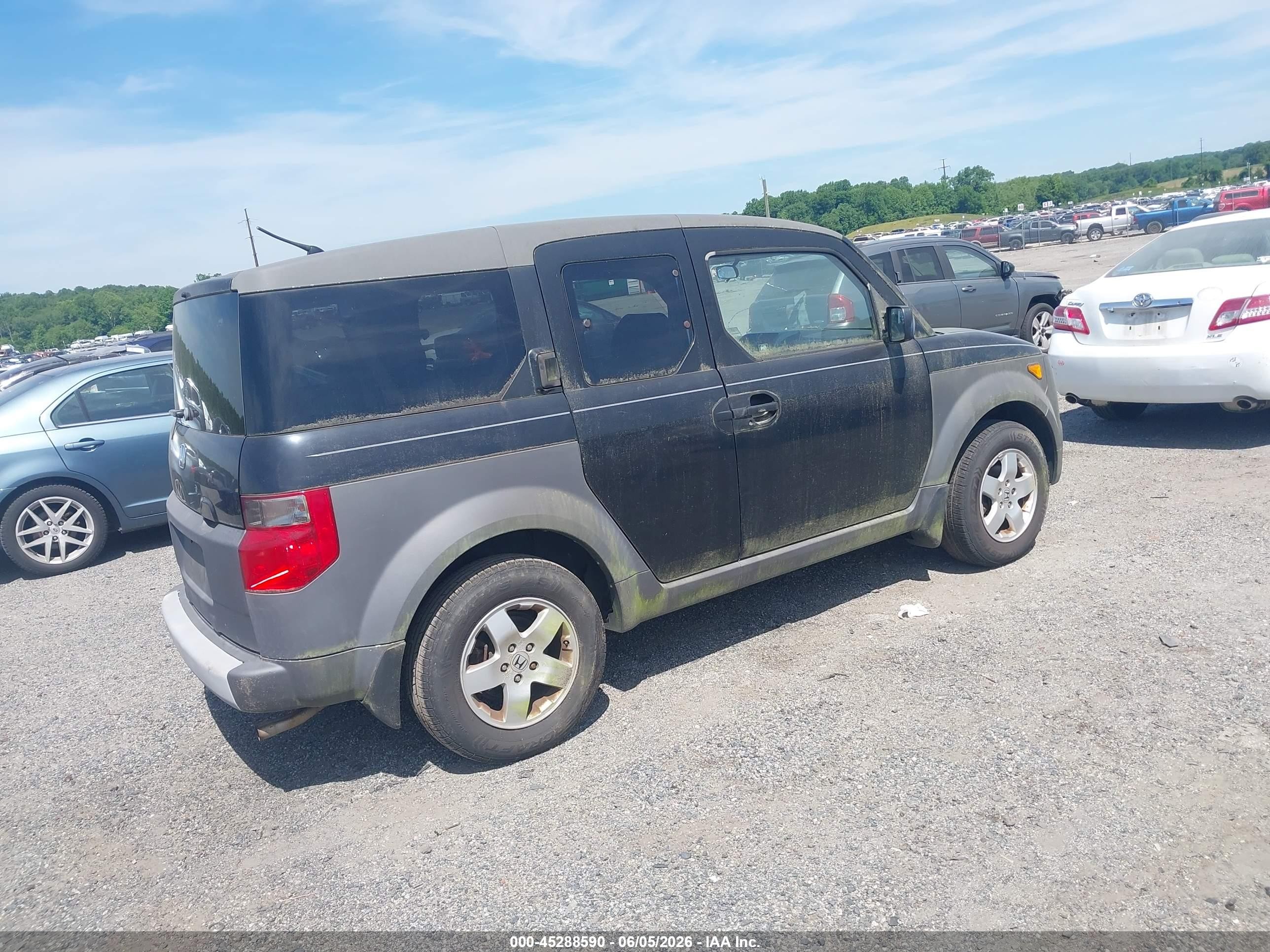2003 Honda Element Ex Black vin: 5J6YH28503L040650