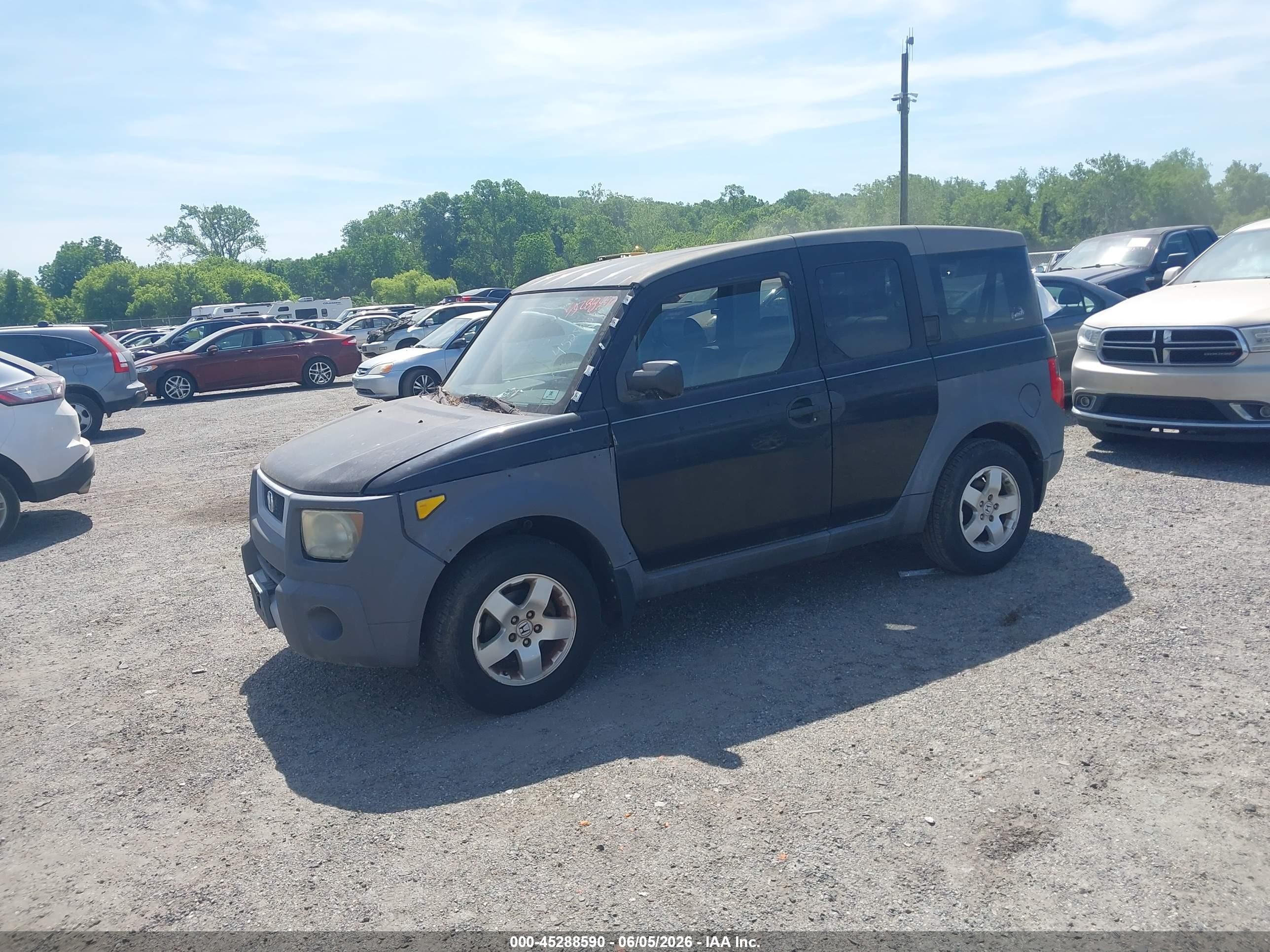 2003 Honda Element Ex Black vin: 5J6YH28503L040650