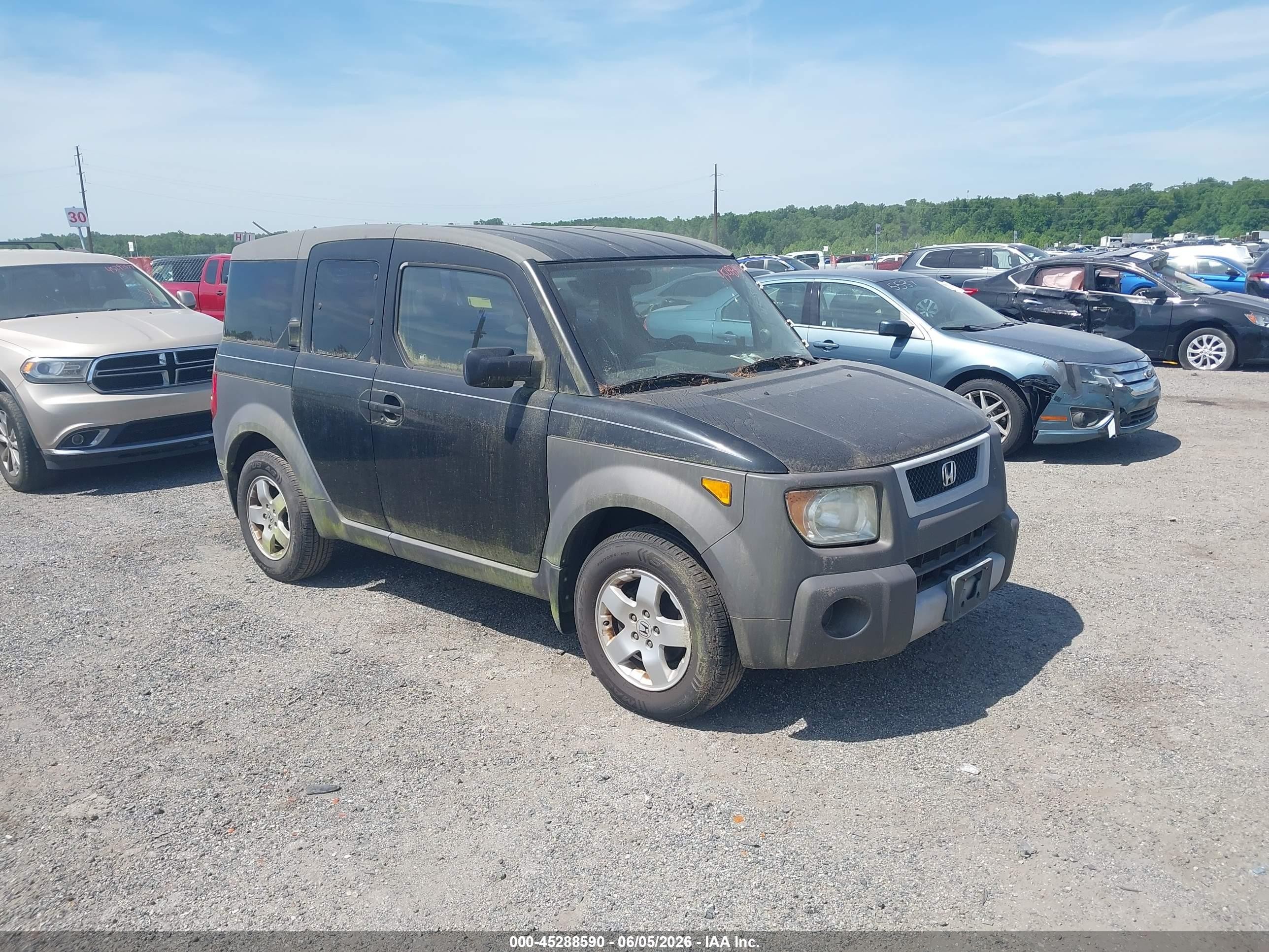 2003 Honda Element Ex Black vin: 5J6YH28503L040650