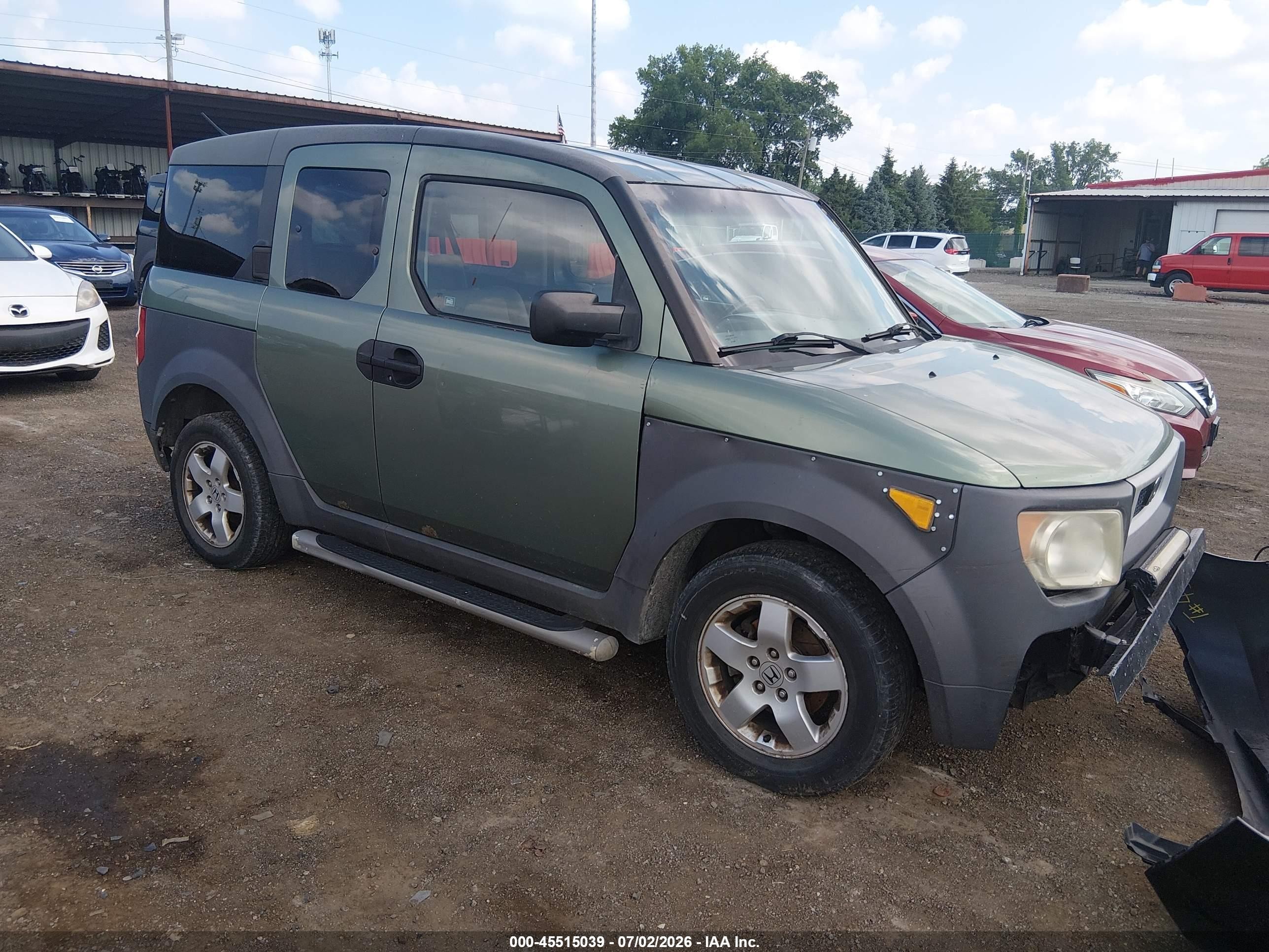 2004 Honda Element Ex Green vin: 5J6YH28504L033389