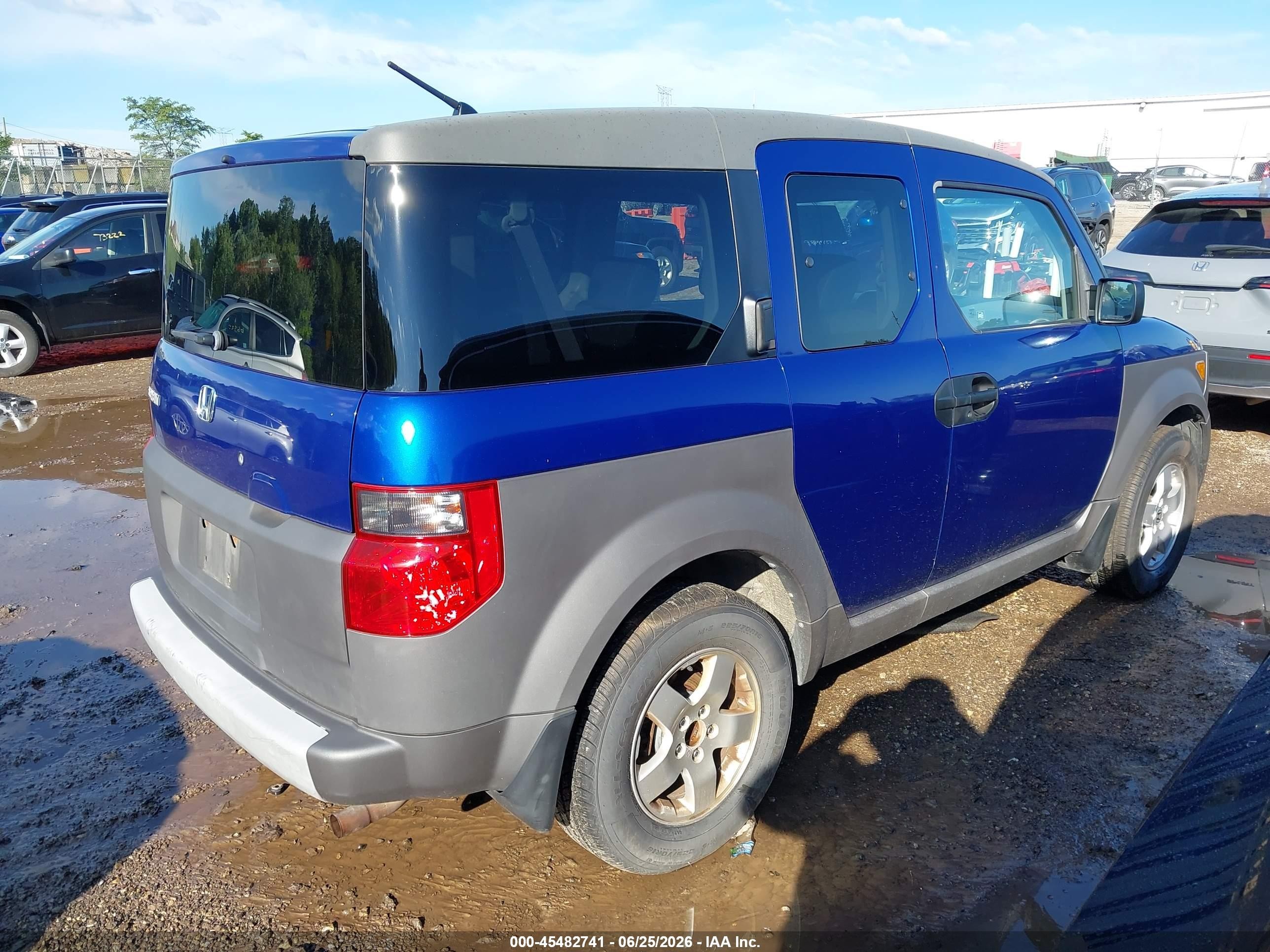 2004 Honda Element Ex Blue vin: 5J6YH28504L037507