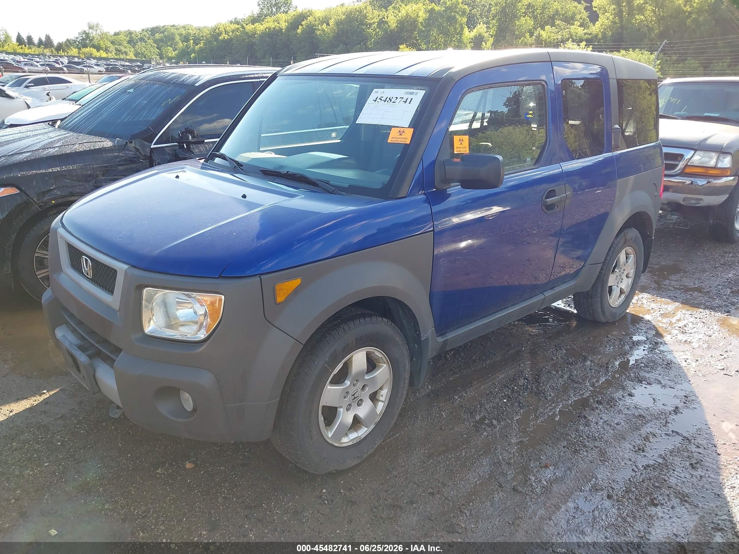 2004 Honda Element Ex Blue vin: 5J6YH28504L037507