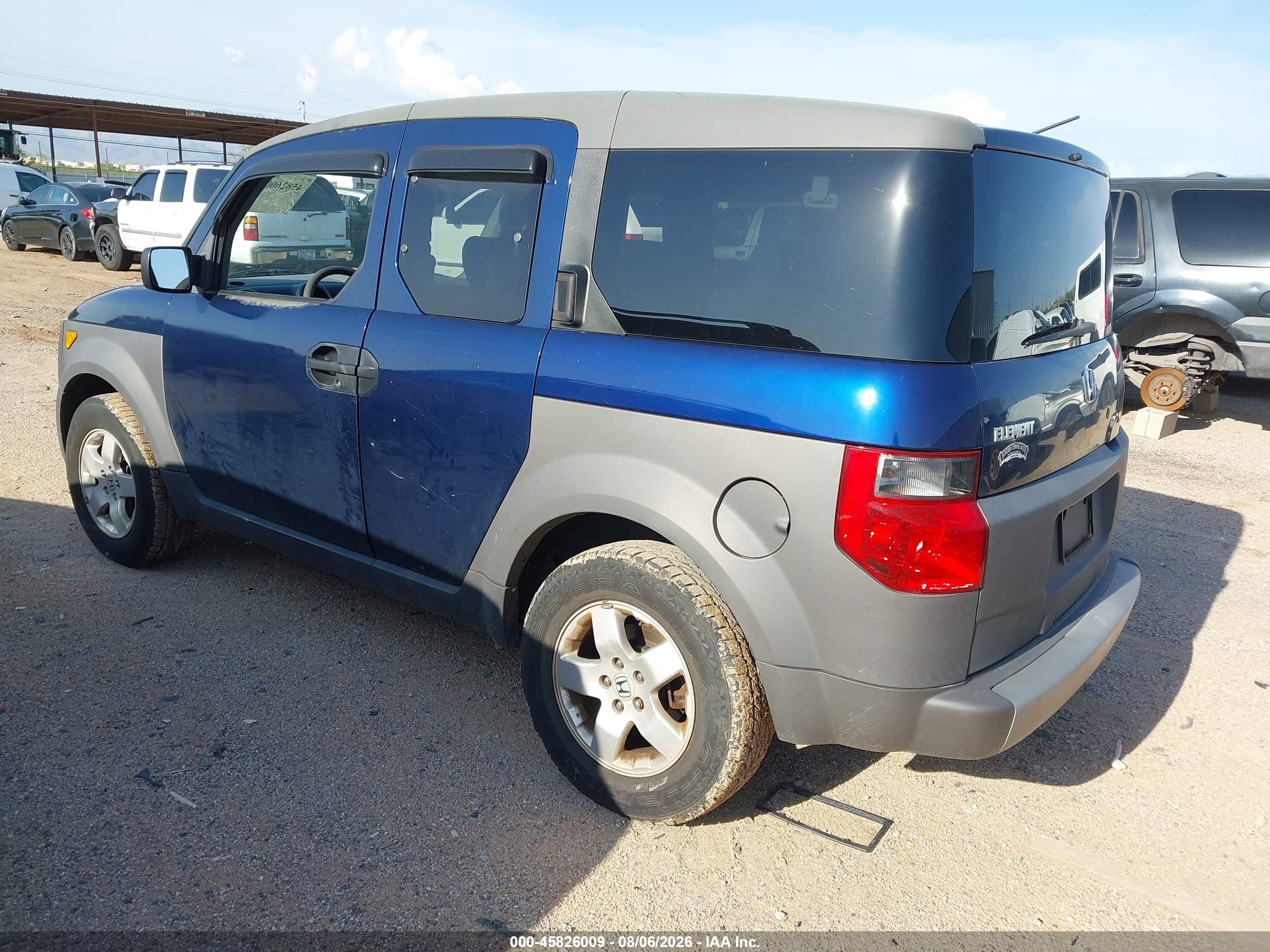 2003 Honda Element Ex Blue vin: 5J6YH28513L043430