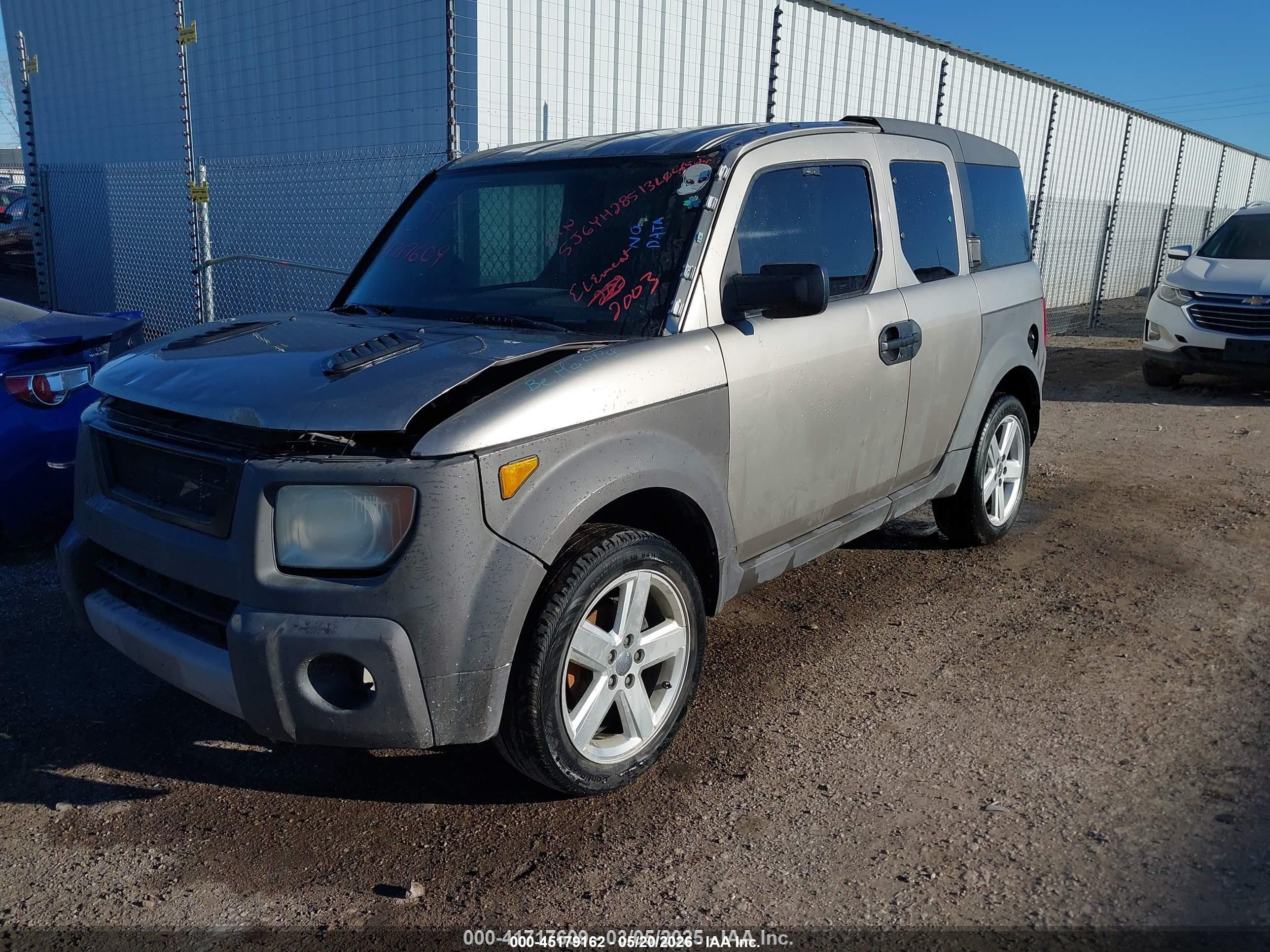 2003 Honda Element Ex Gray vin: 5J6YH28513L046506