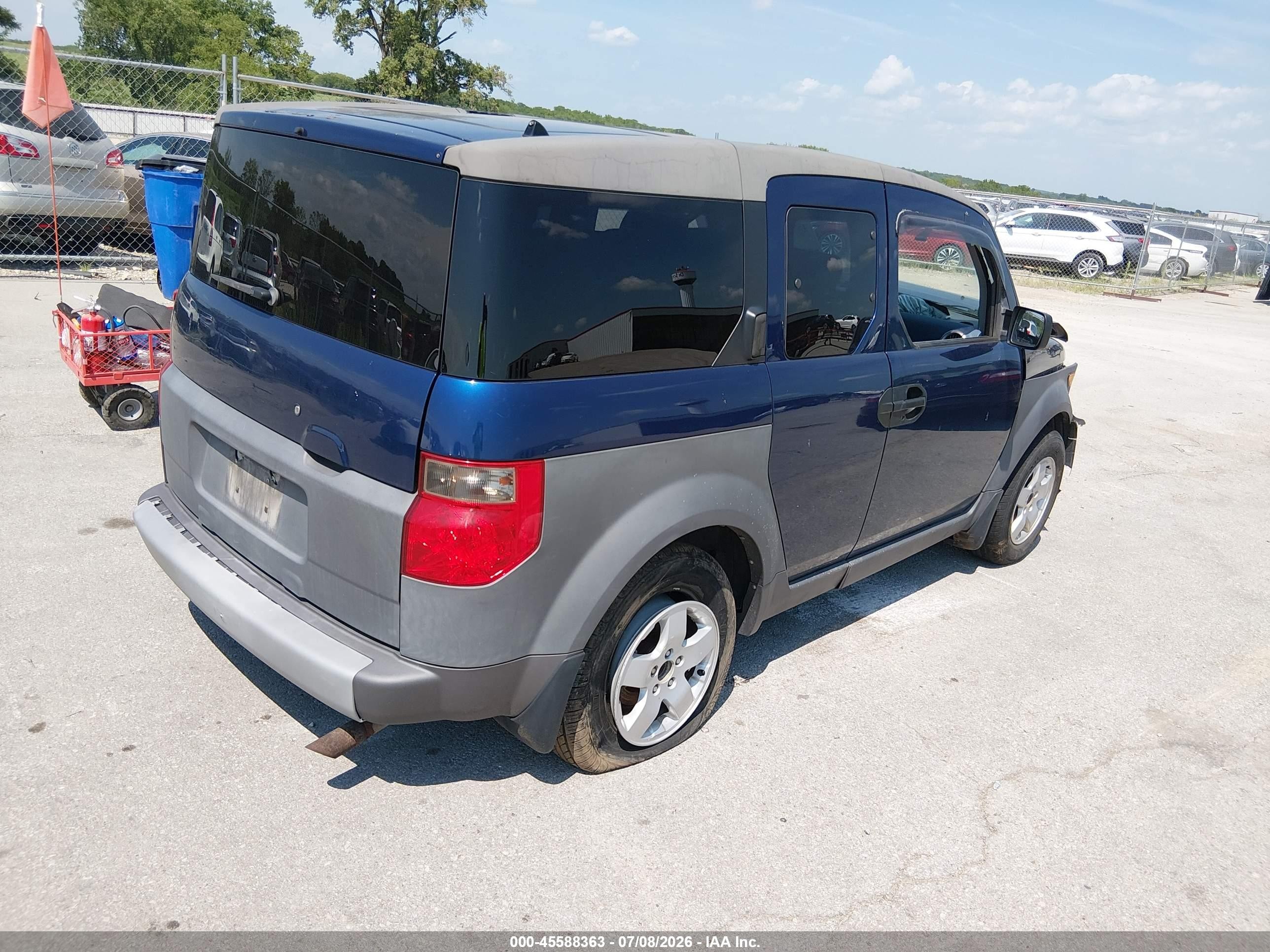 2003 Honda Element Ex Синий vin: 5J6YH28513L049518