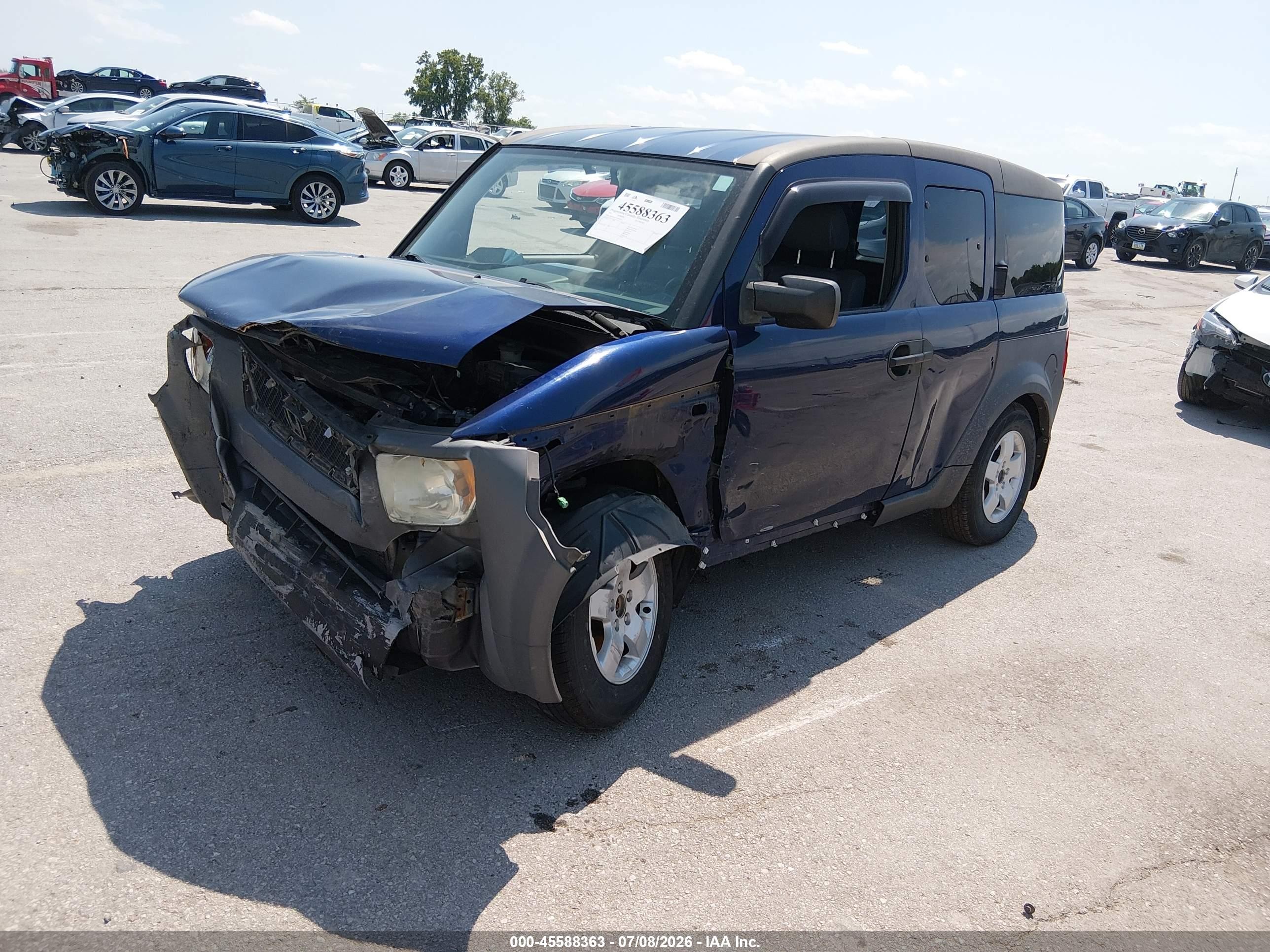 2003 Honda Element Ex Синий vin: 5J6YH28513L049518